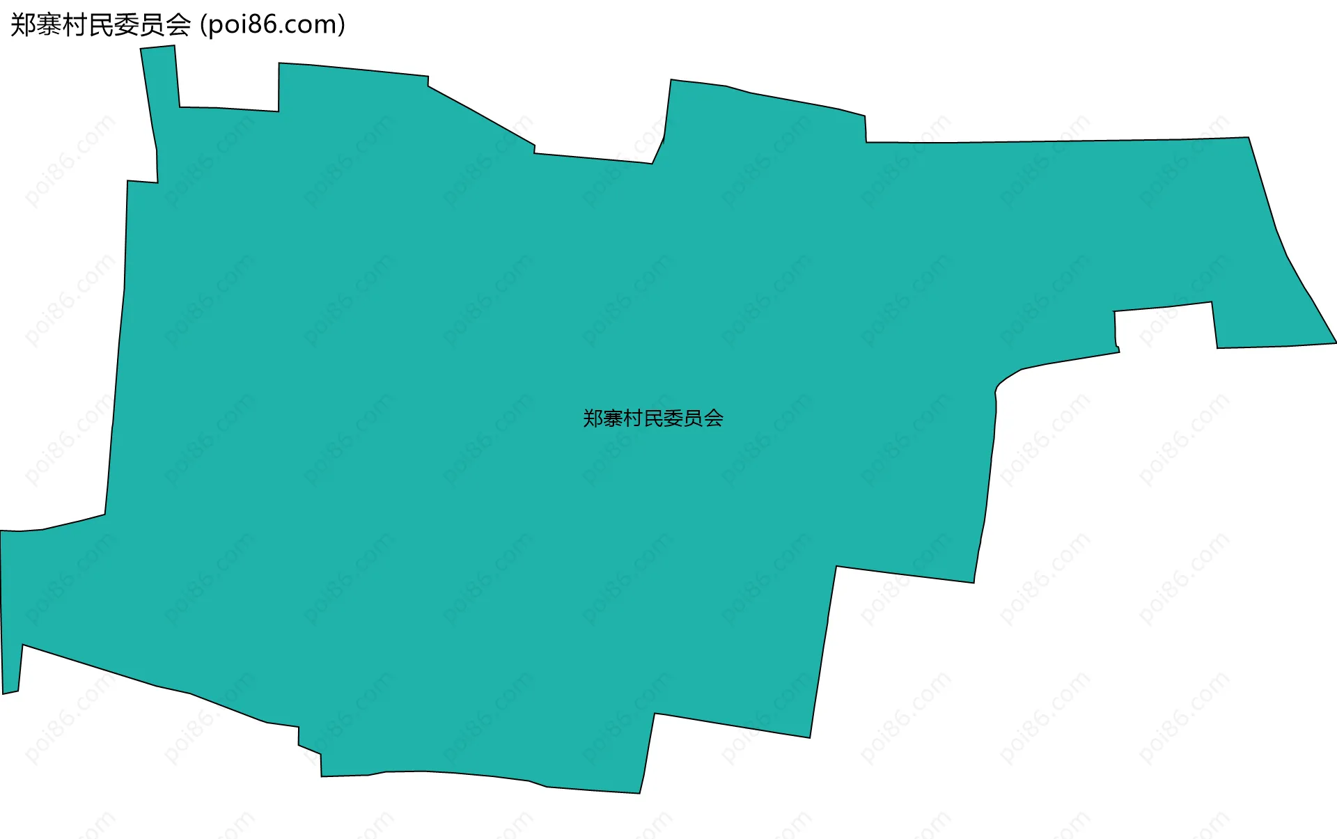 郑寨村民委员会边界地图