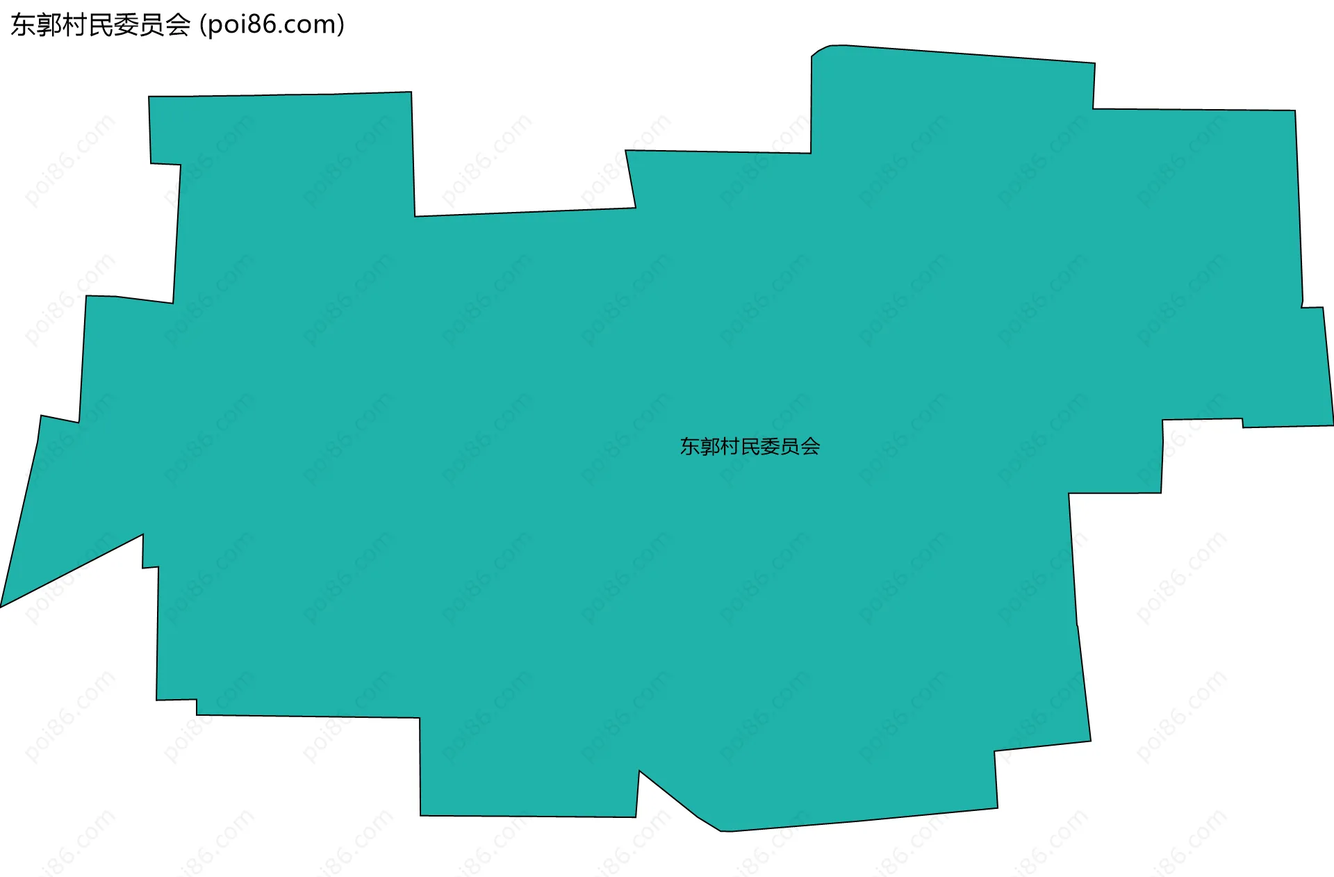 东郭村民委员会边界地图