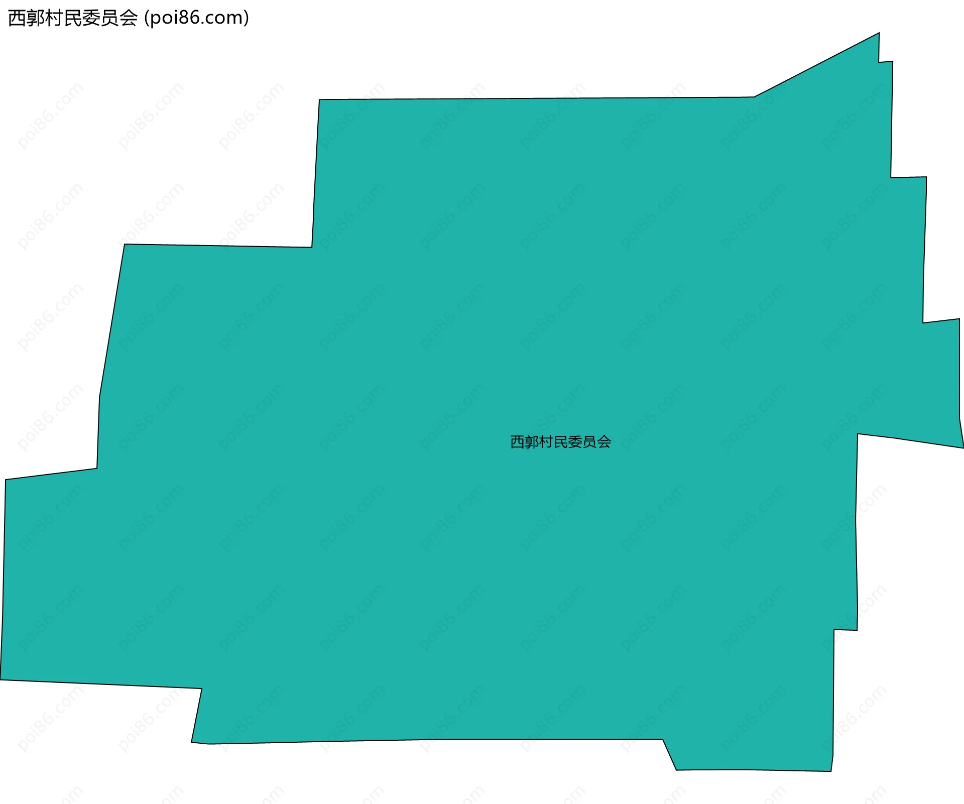 西郭村民委员会边界地图