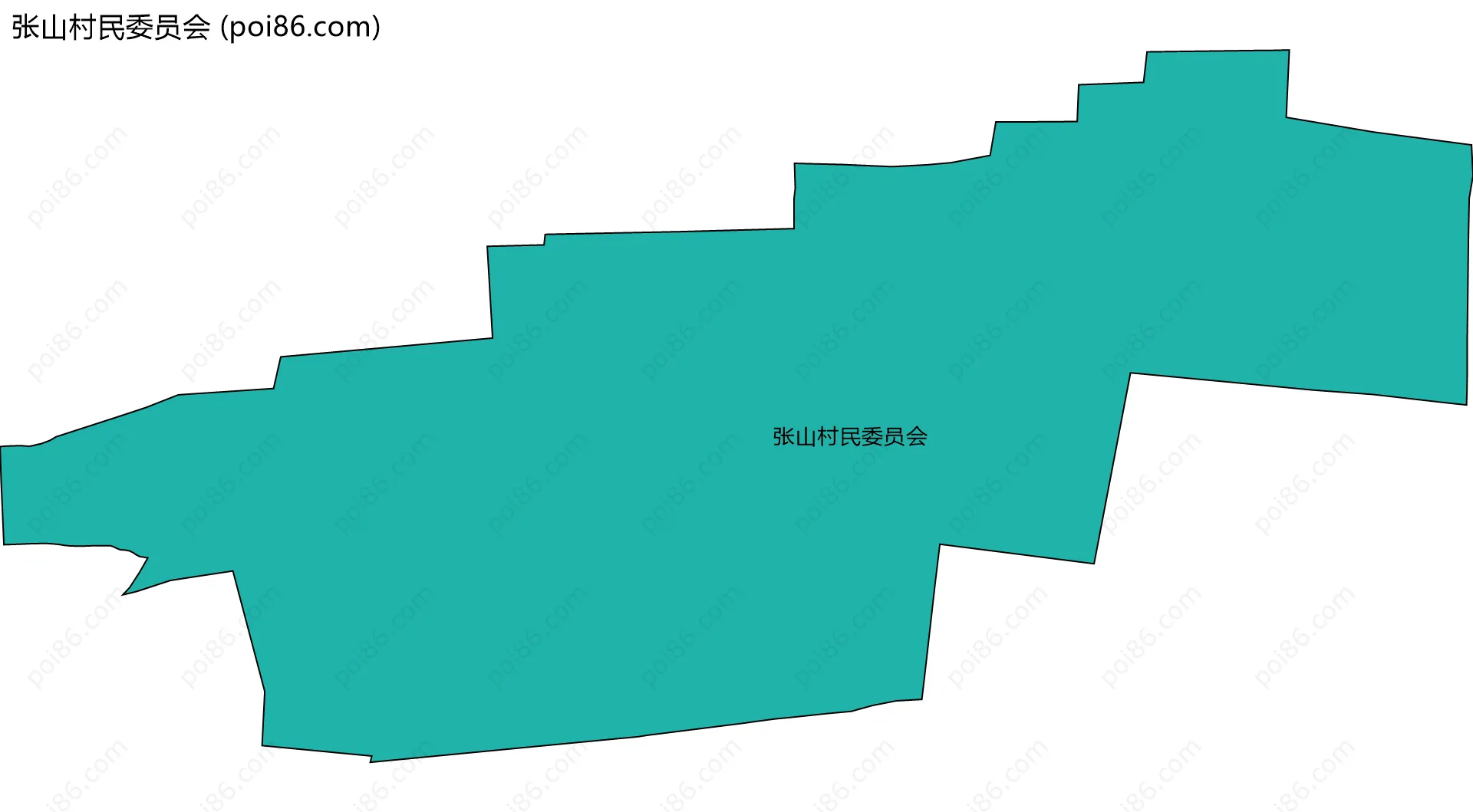 张山村民委员会边界地图