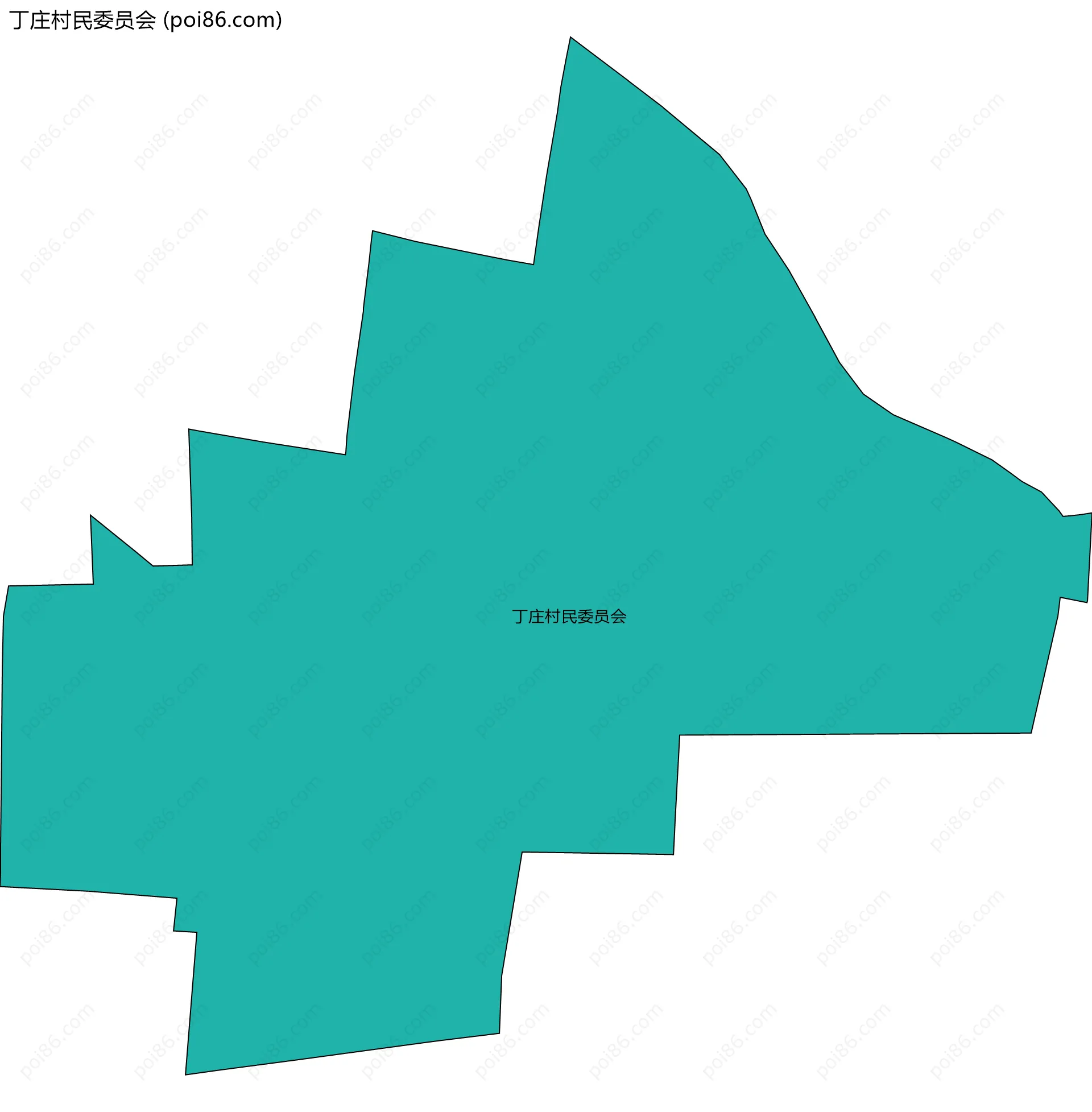 丁庄村民委员会边界地图