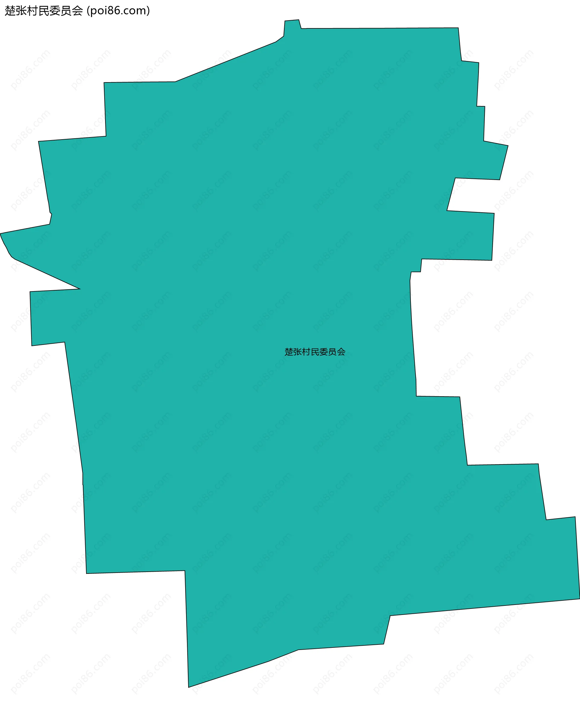 楚张村民委员会边界地图