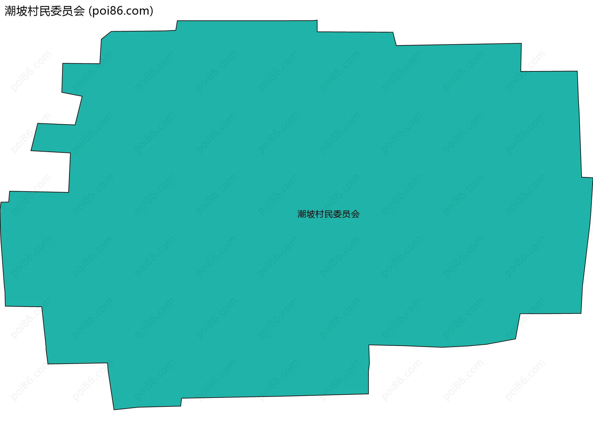 潮坡村民委员会边界地图