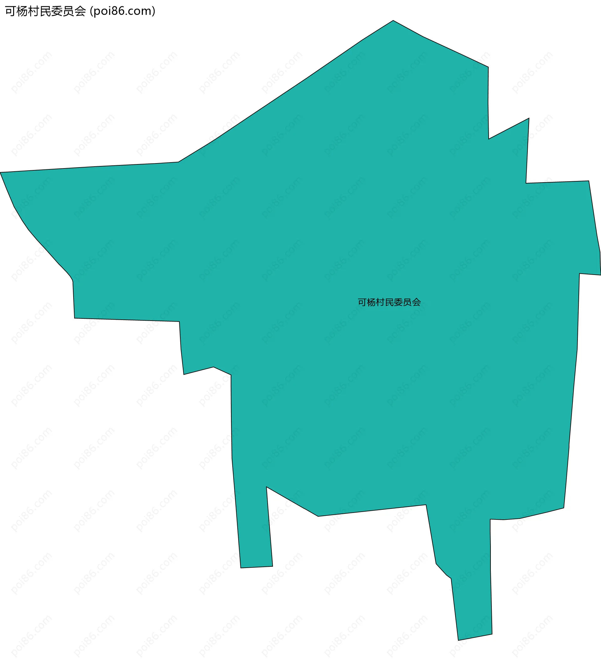 可杨村民委员会边界地图