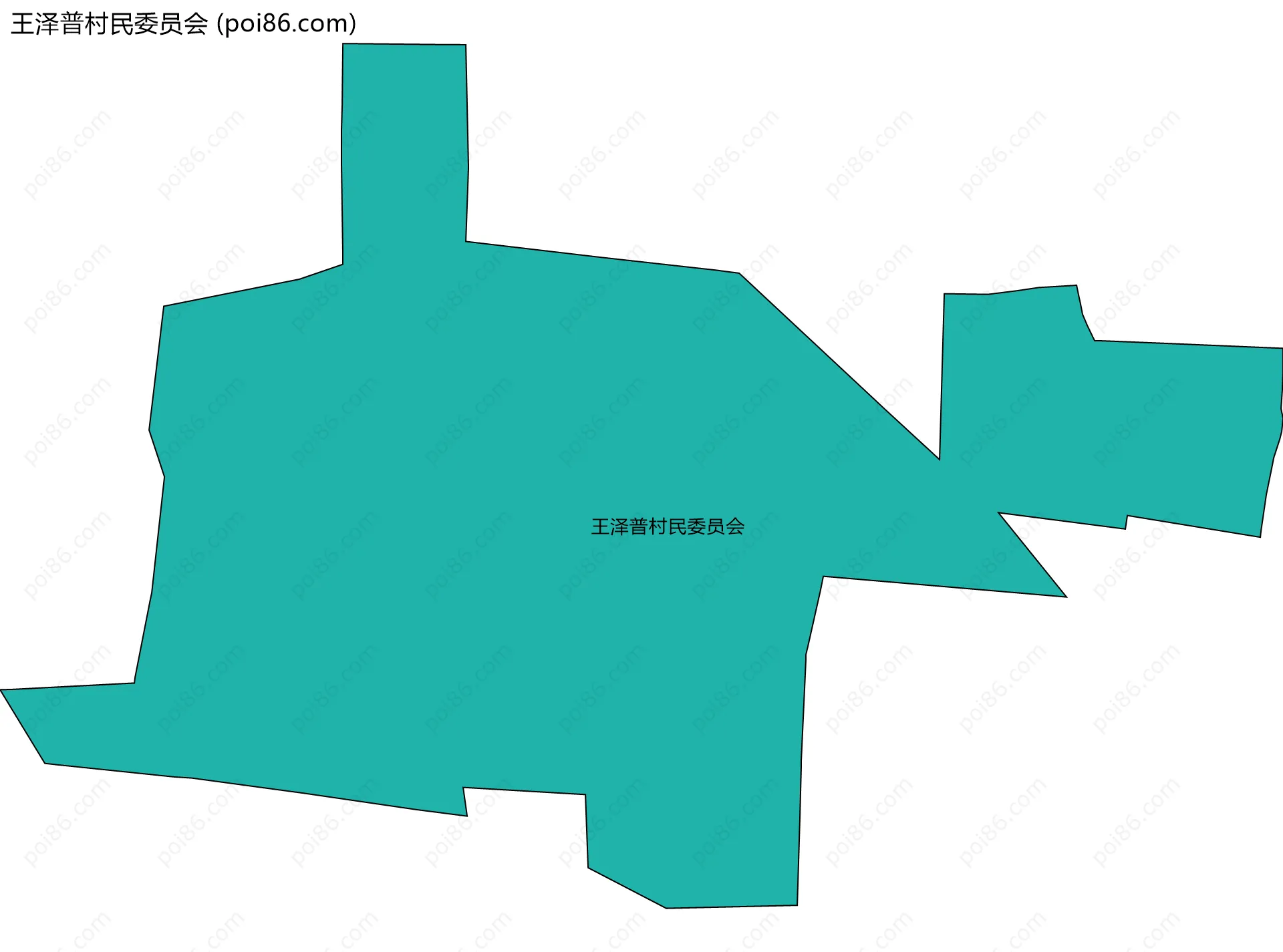 王泽普村民委员会边界地图