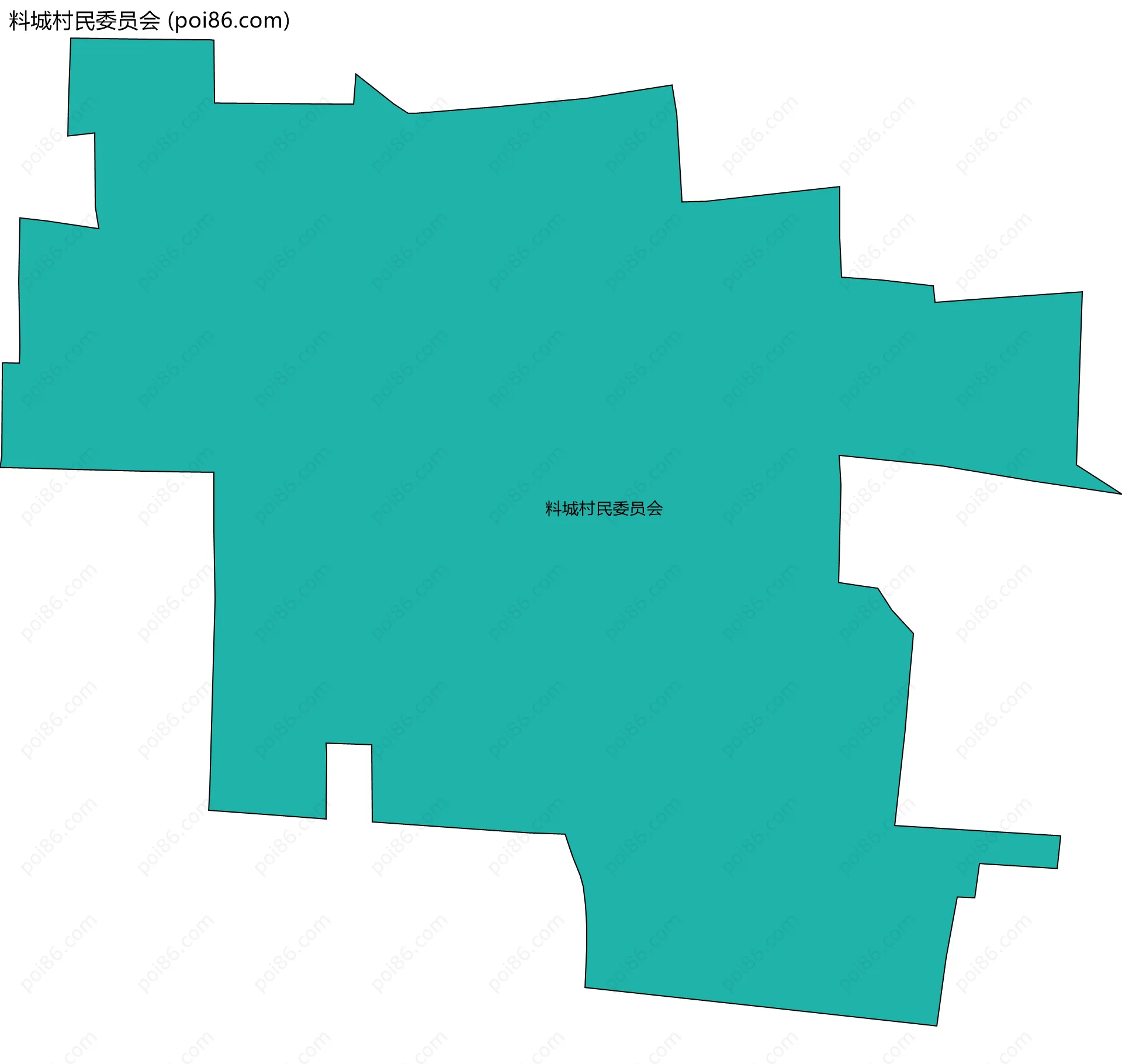 料城村民委员会边界地图