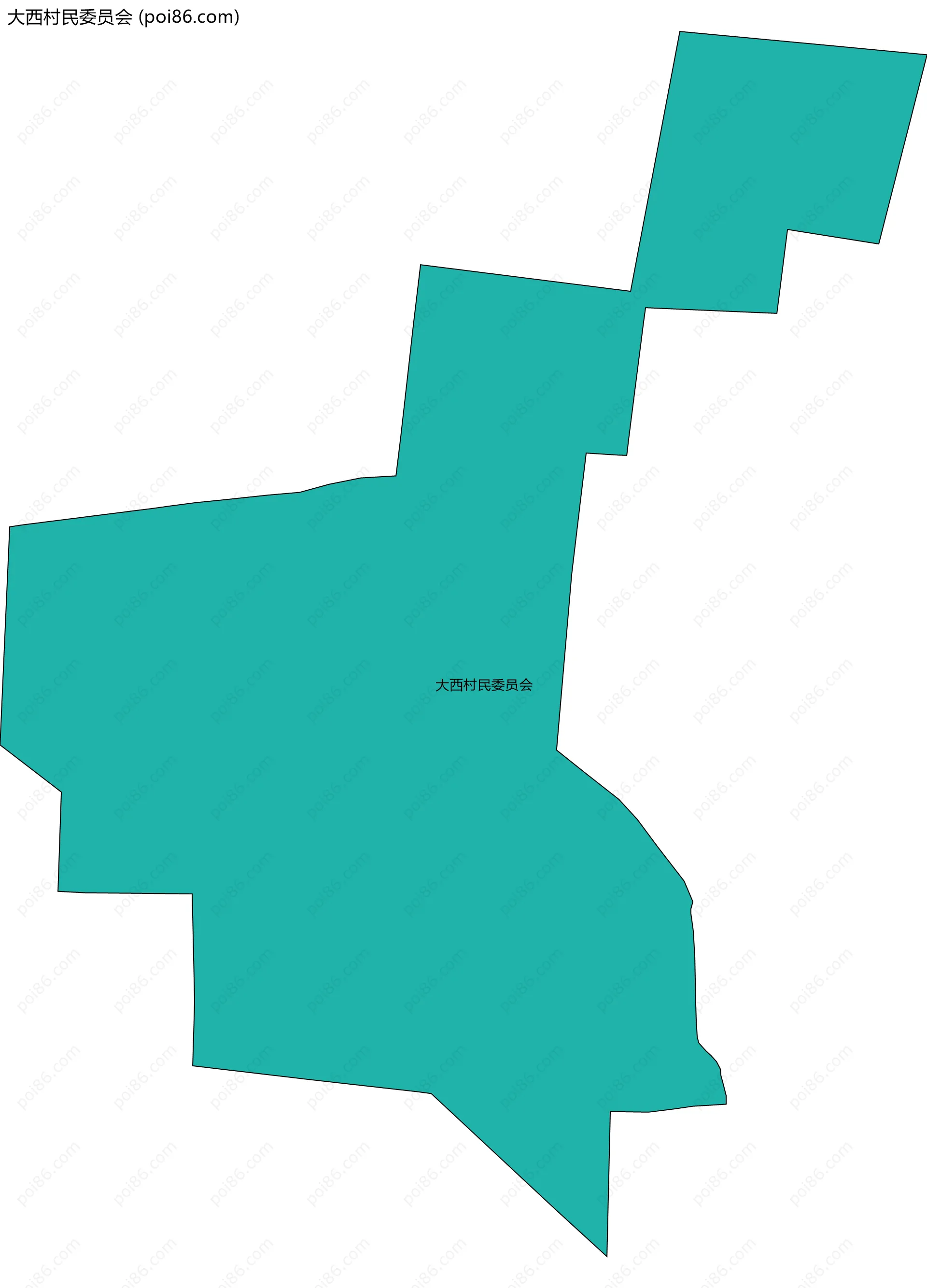 大西村民委员会边界地图