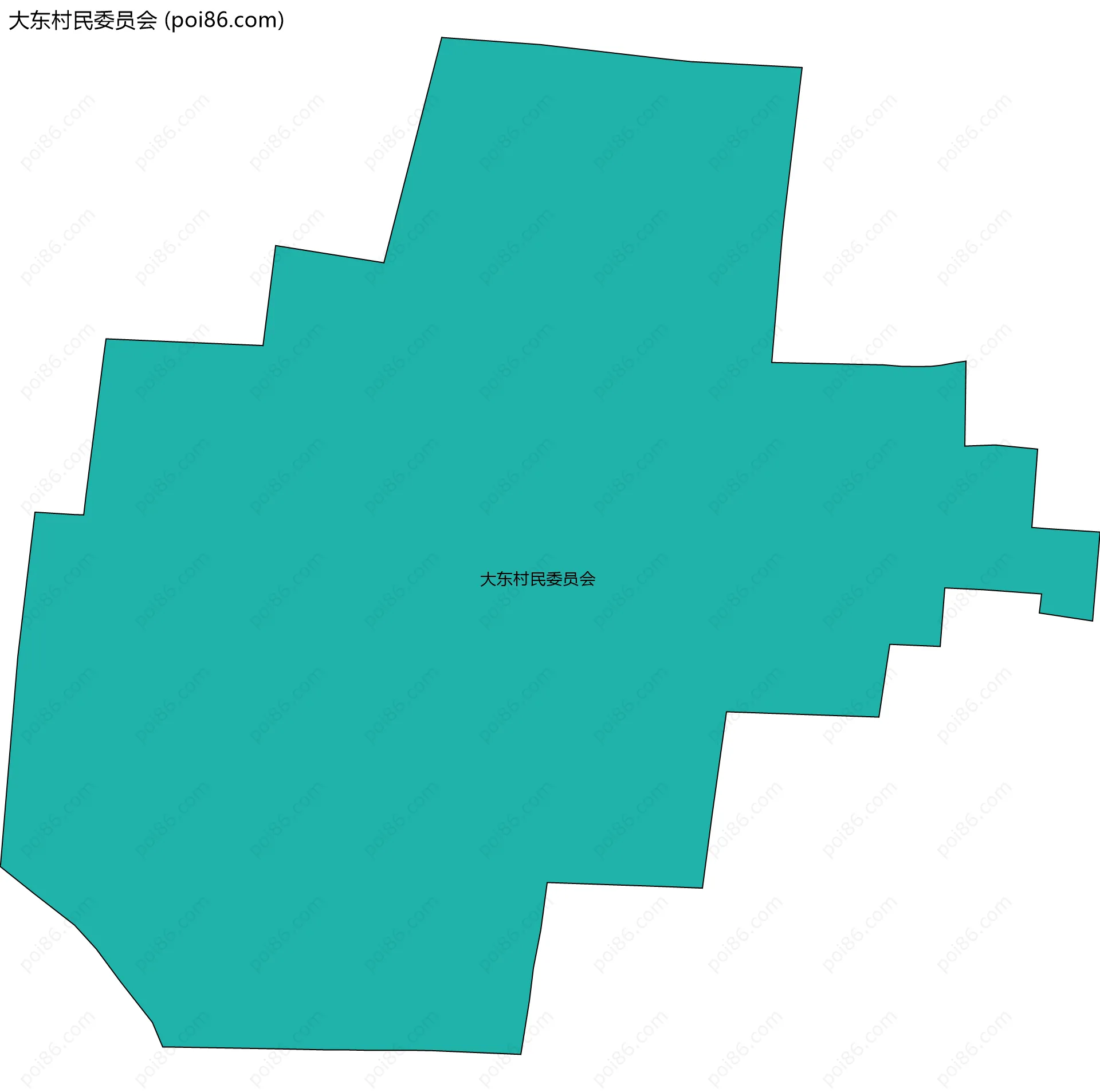 大东村民委员会边界地图