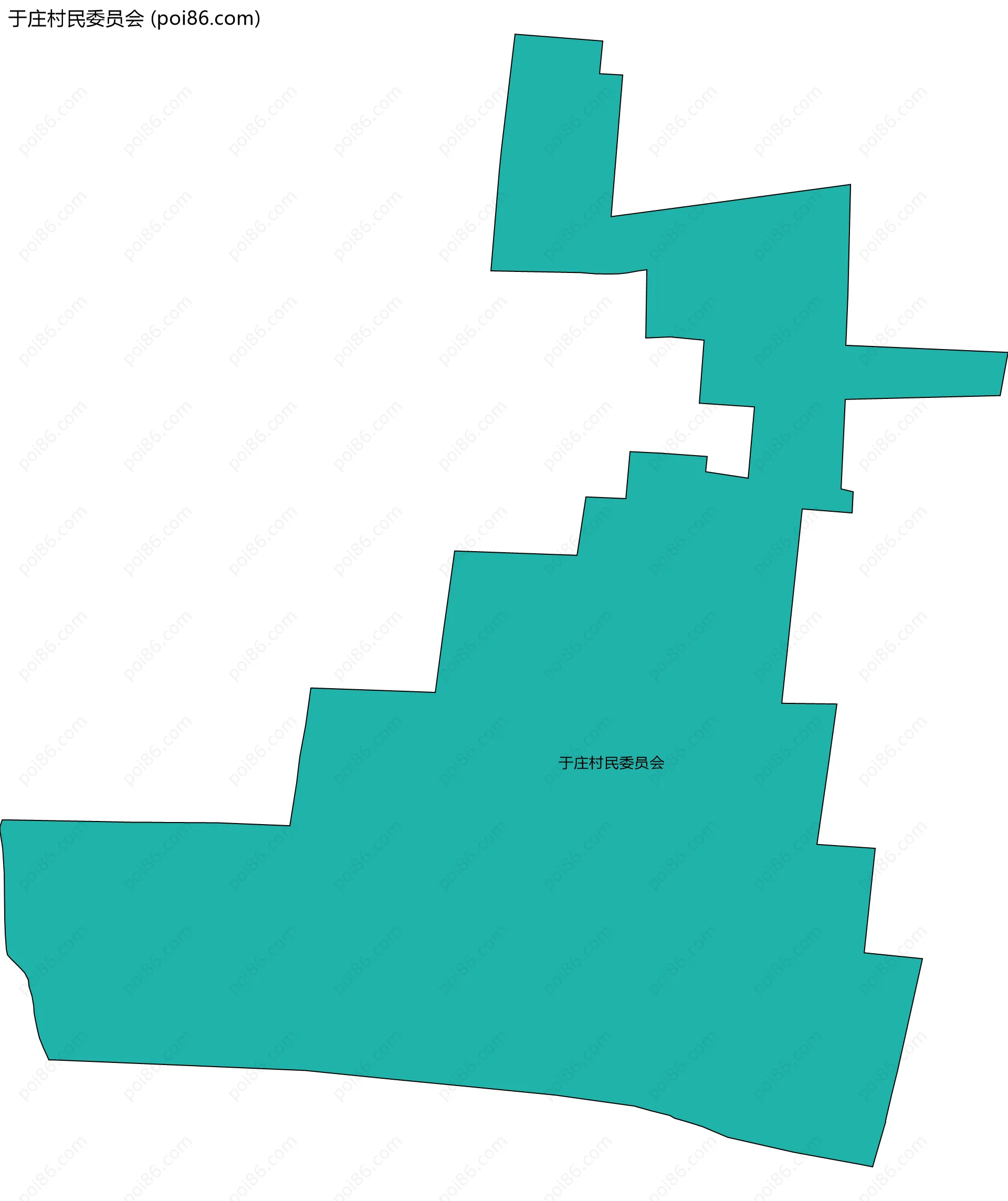 于庄村民委员会边界地图