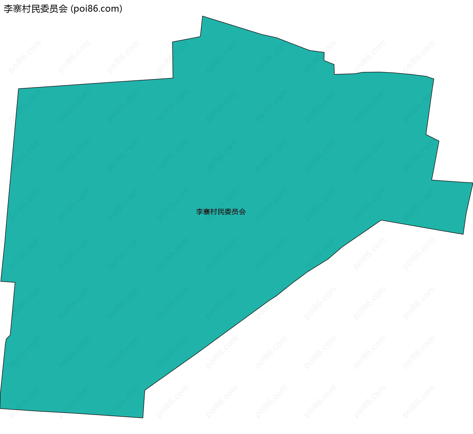 李寨村民委员会边界地图