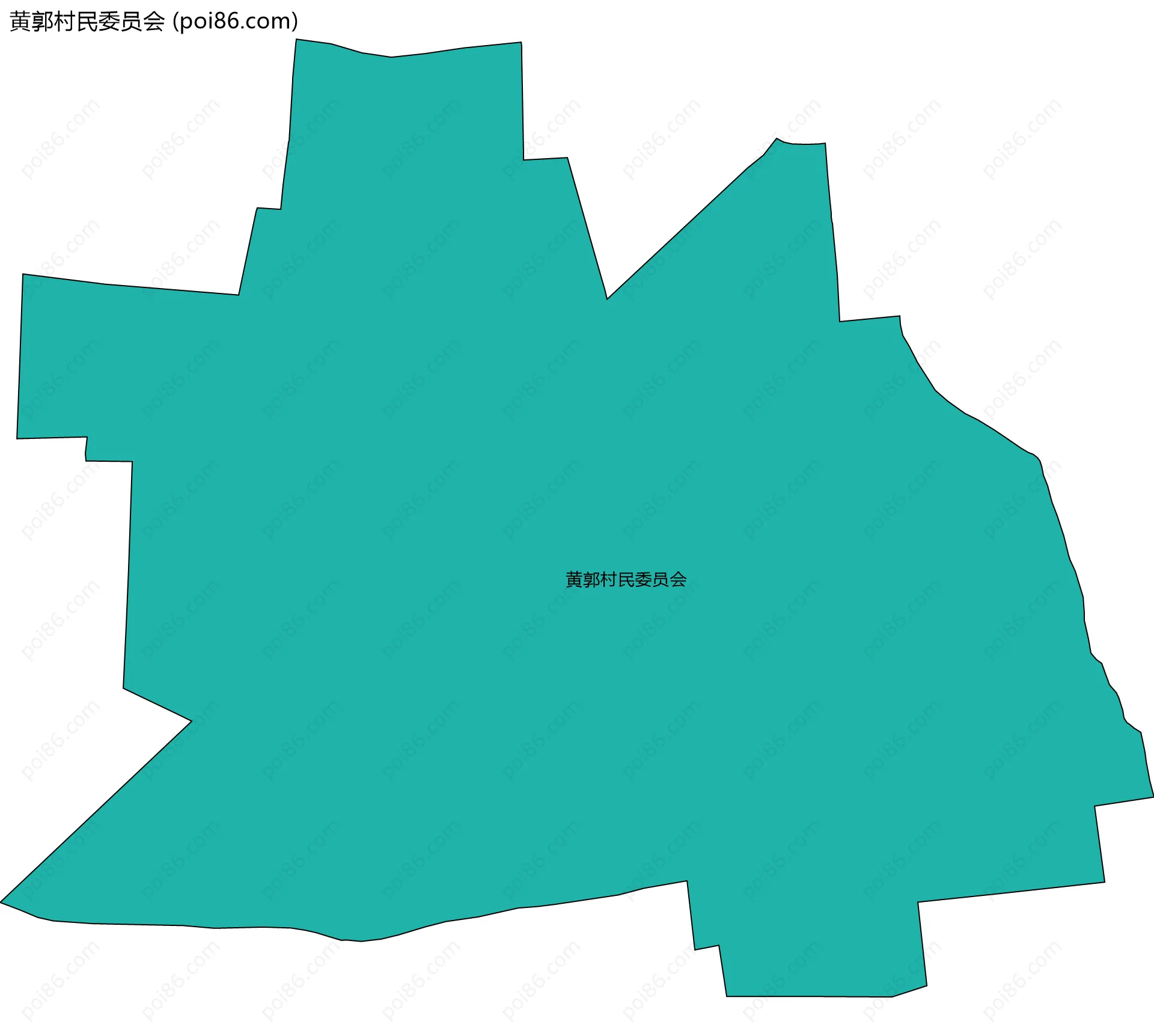黄郭村民委员会边界地图
