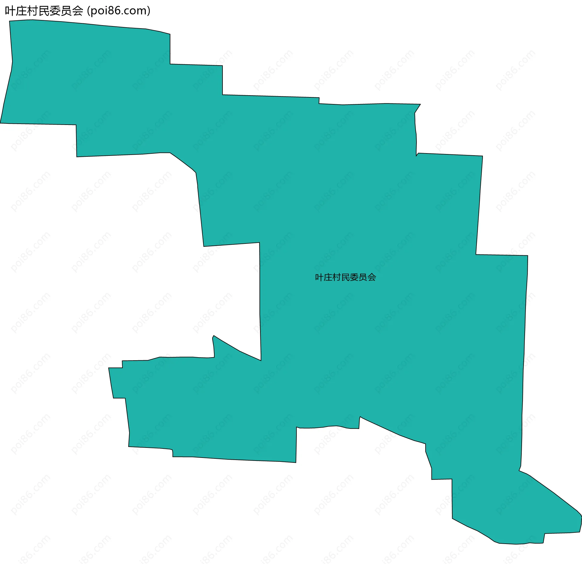 叶庄村民委员会边界地图