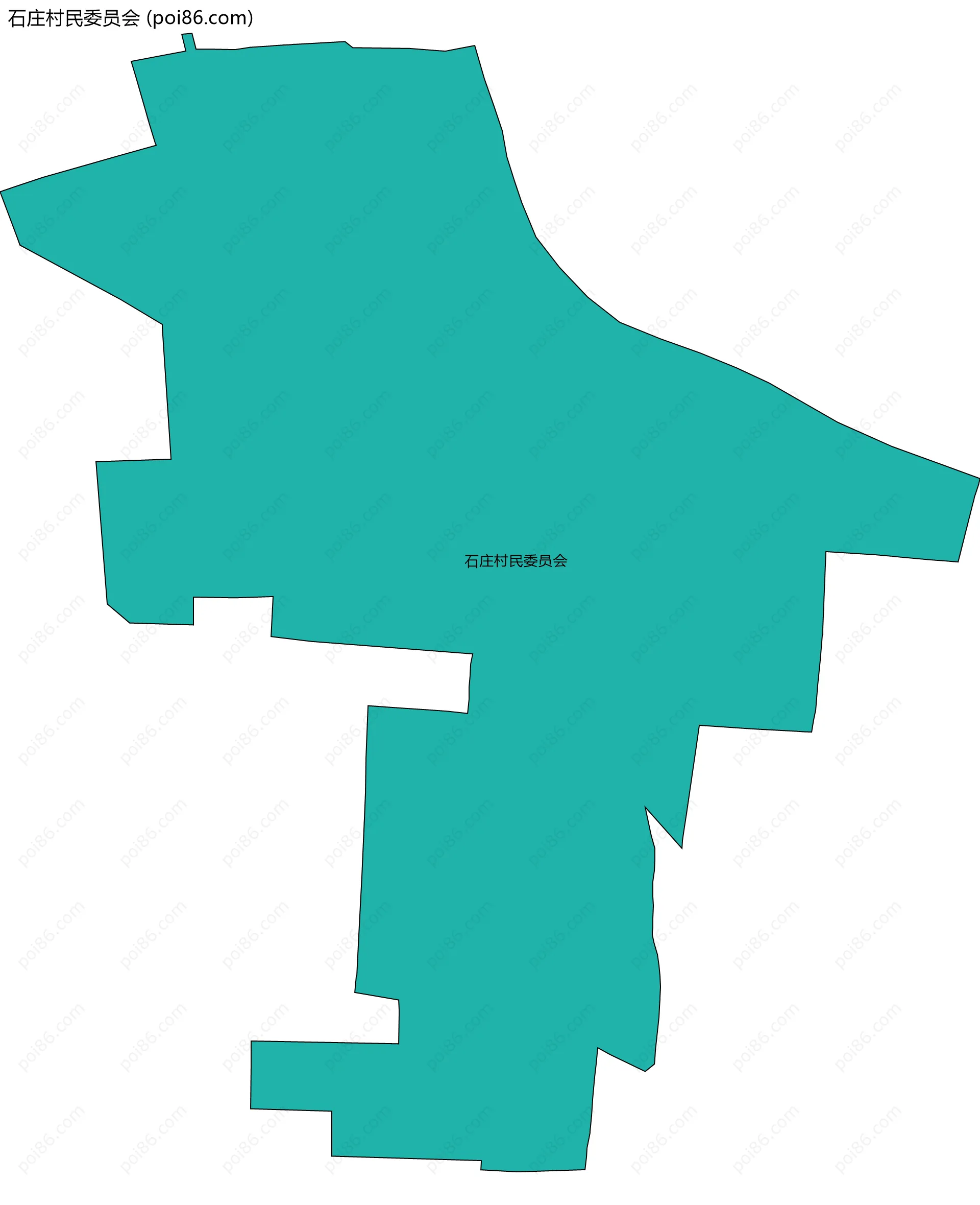 石庄村民委员会边界地图