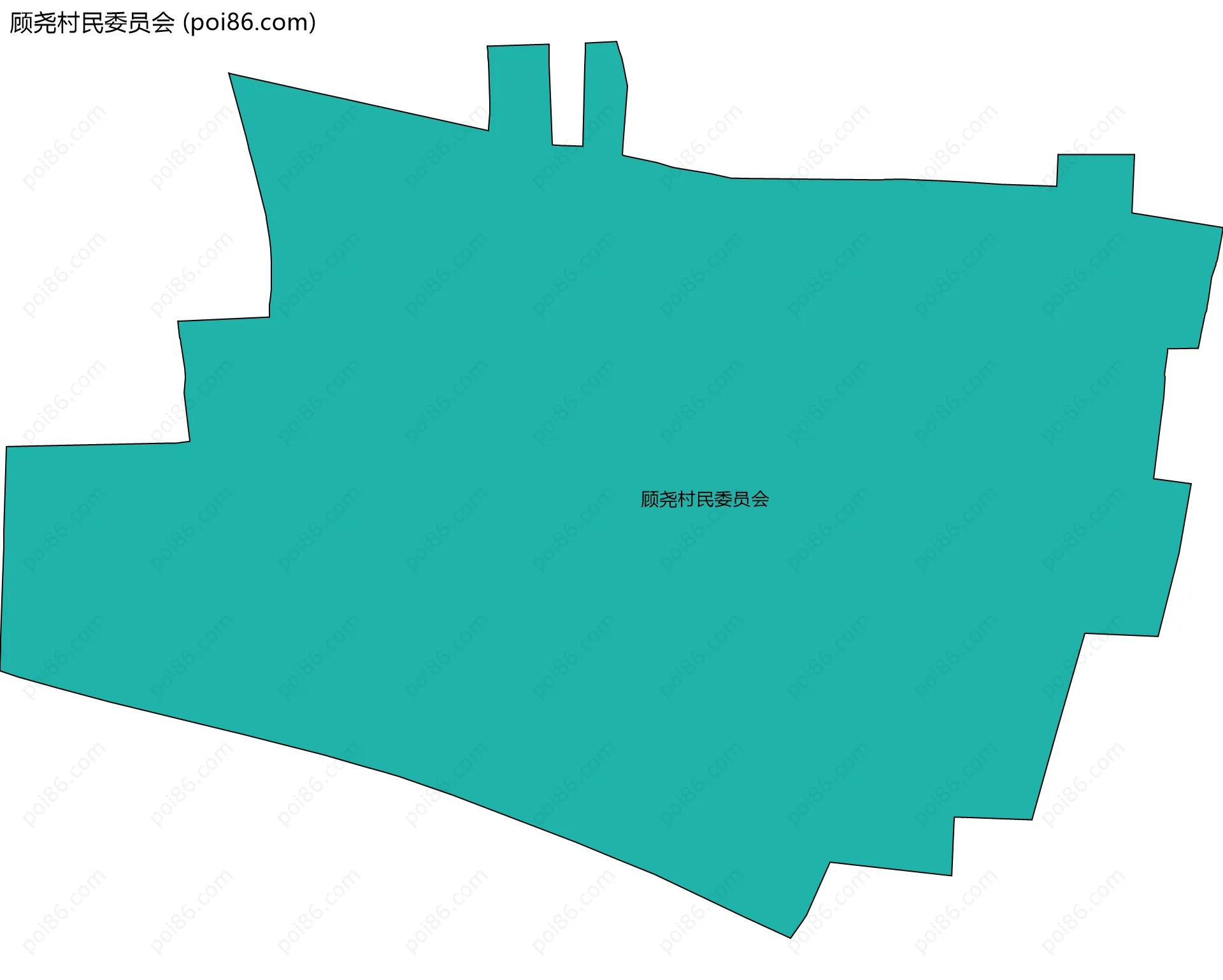 顾尧村民委员会边界地图