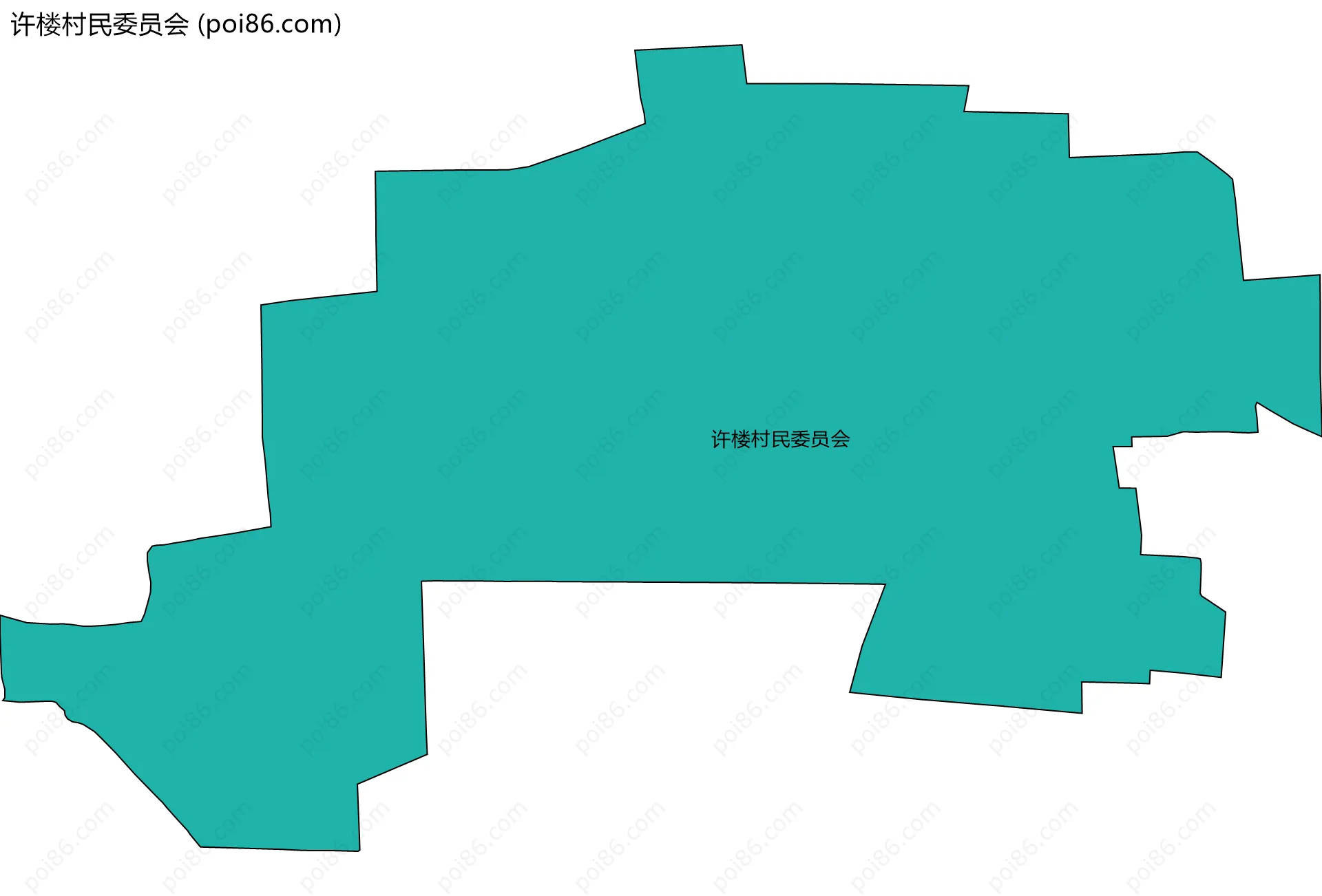许楼村民委员会边界地图