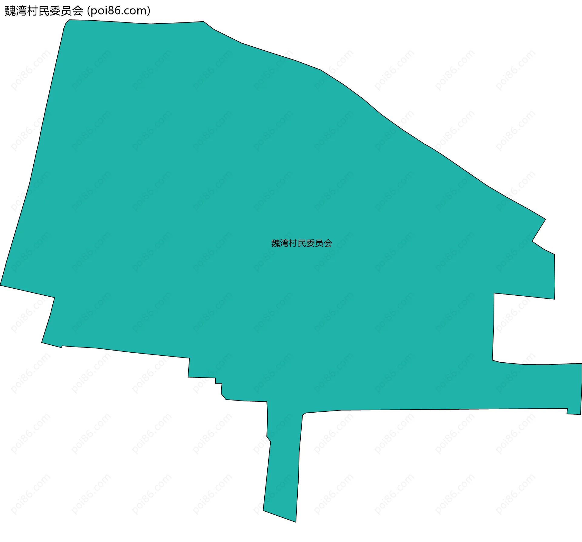 魏湾村民委员会边界地图