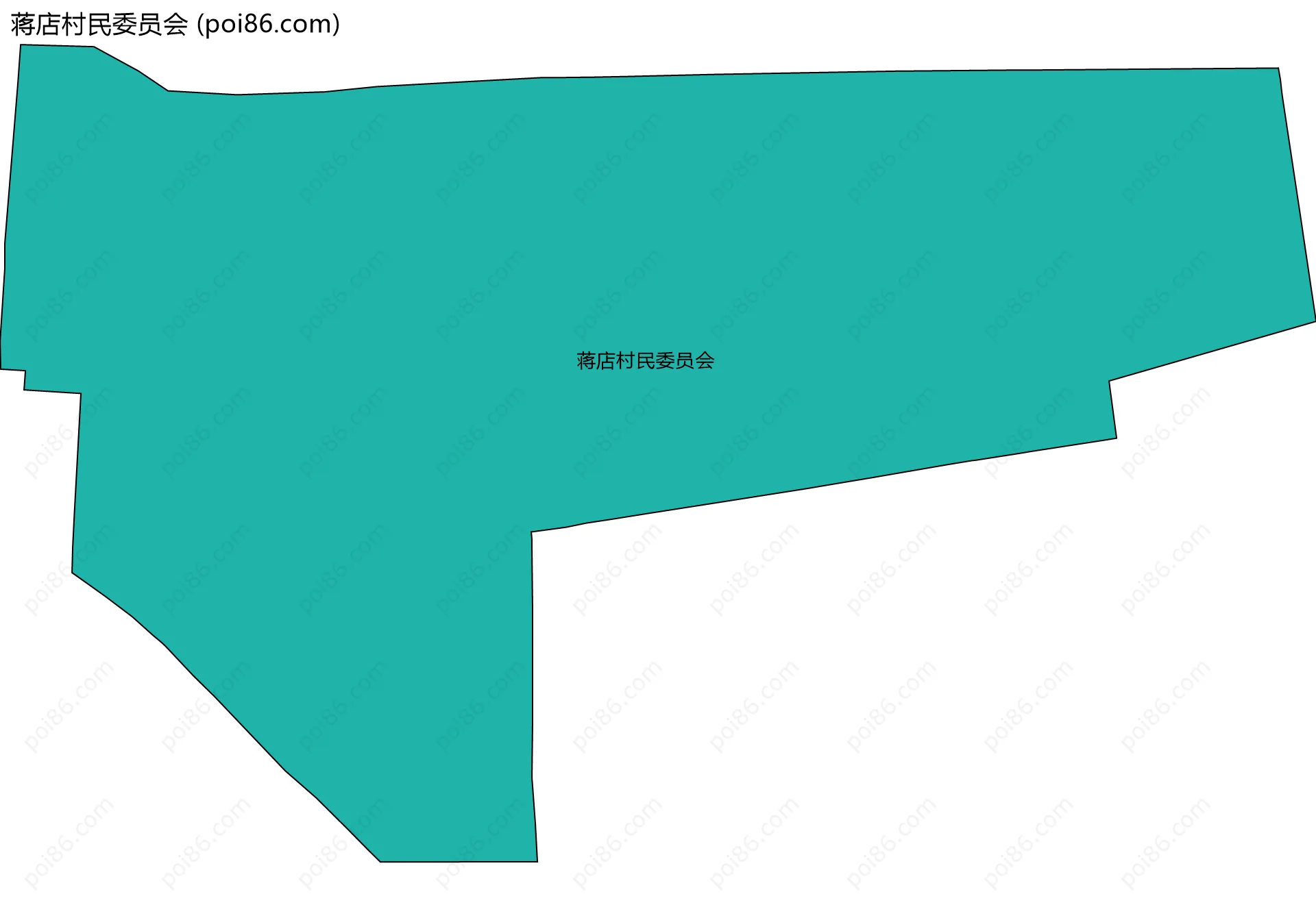 蒋店村民委员会边界地图