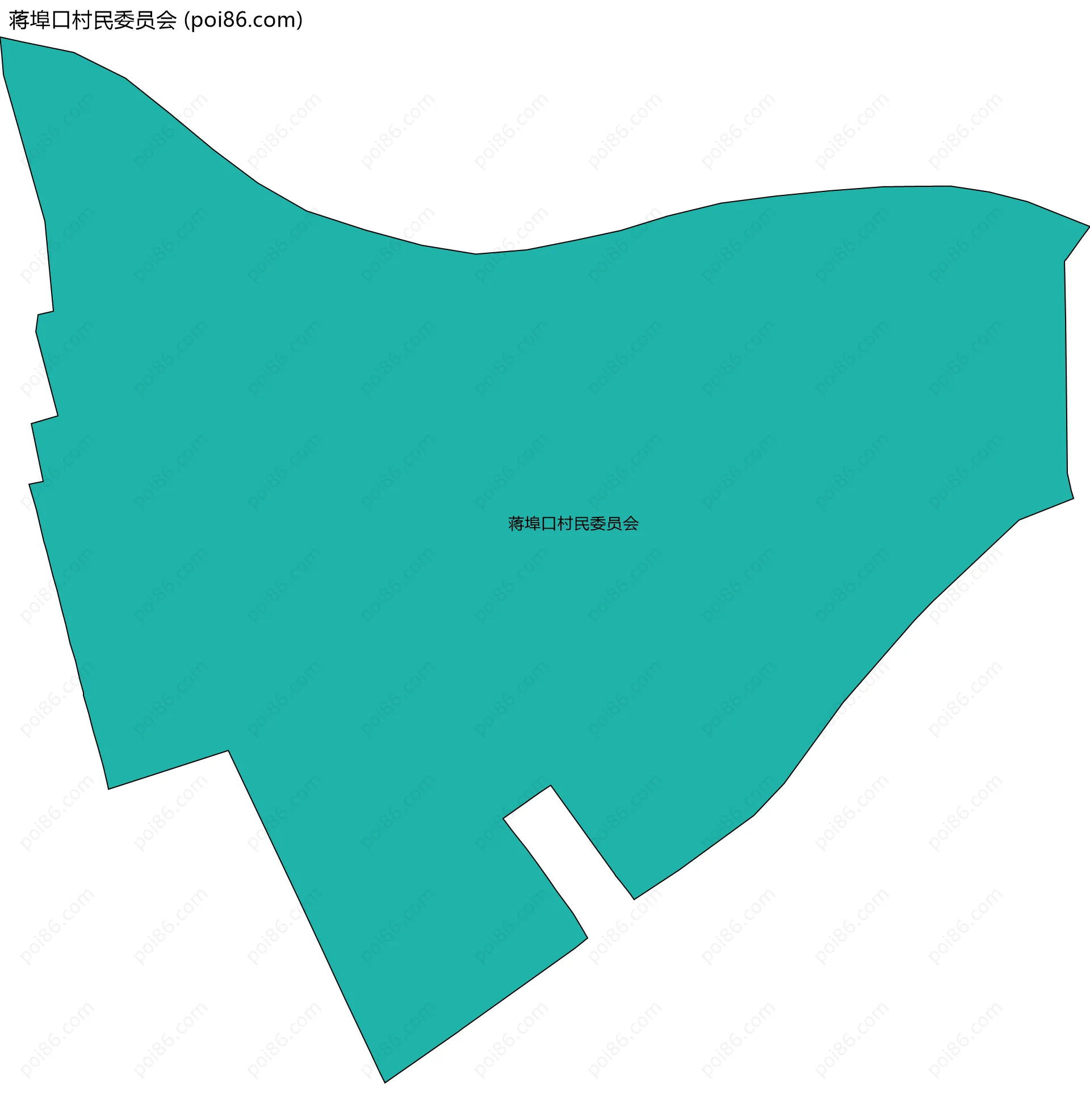 蒋埠口村民委员会边界地图