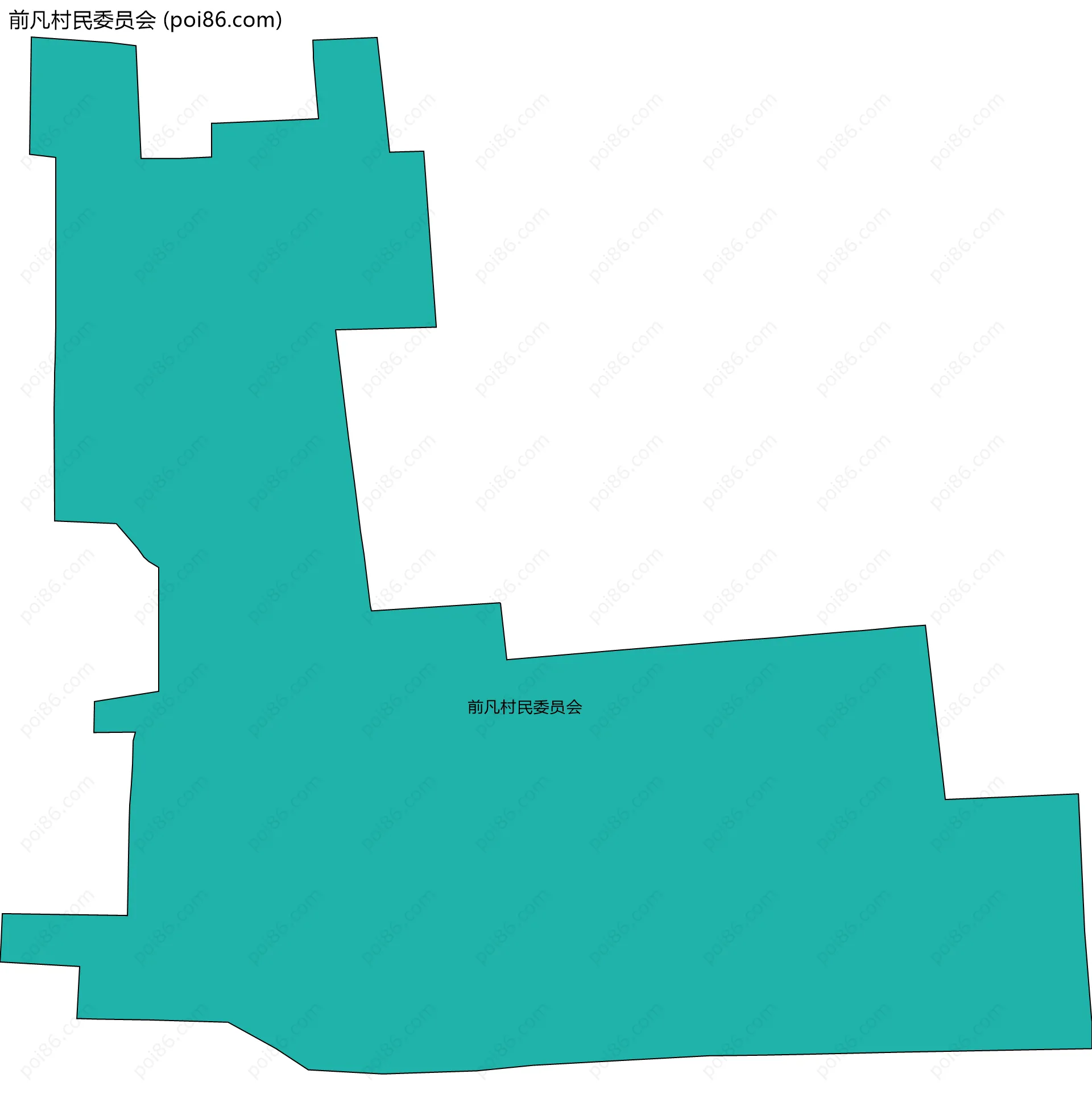前凡村民委员会边界地图