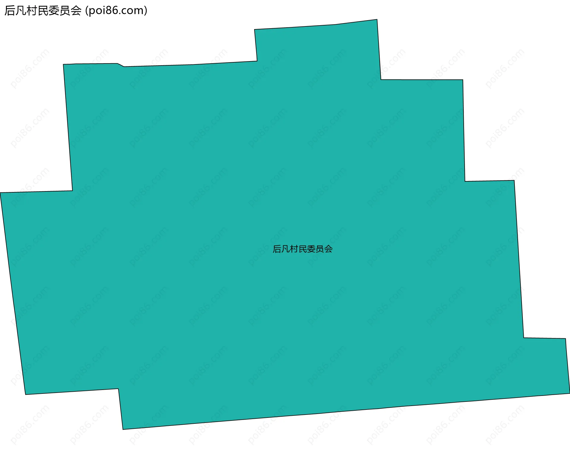 后凡村民委员会边界地图