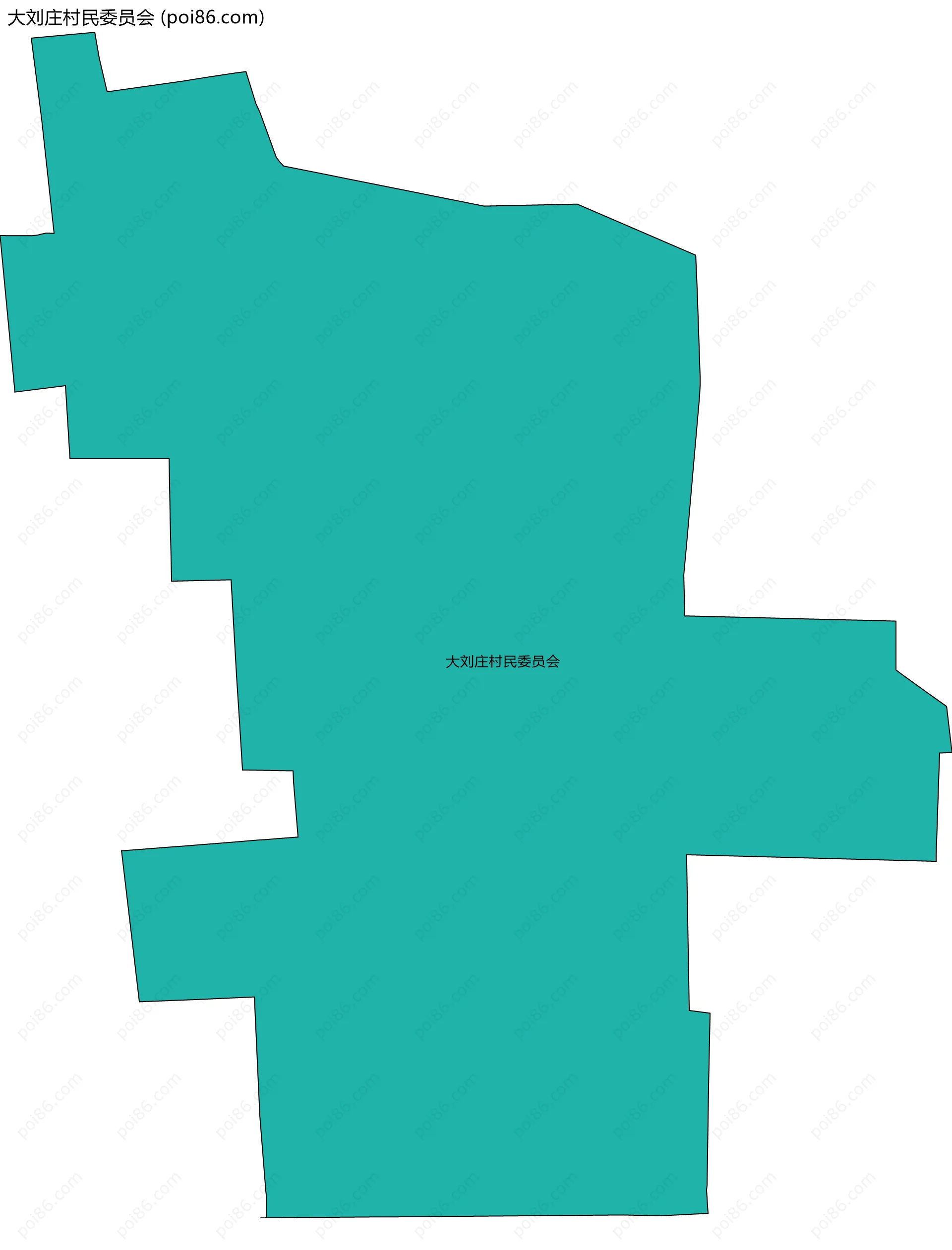 大刘庄村民委员会边界地图