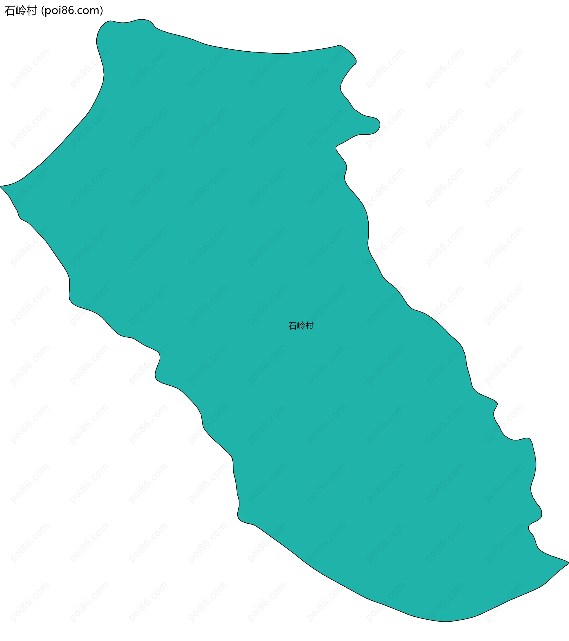 石岭村边界地图