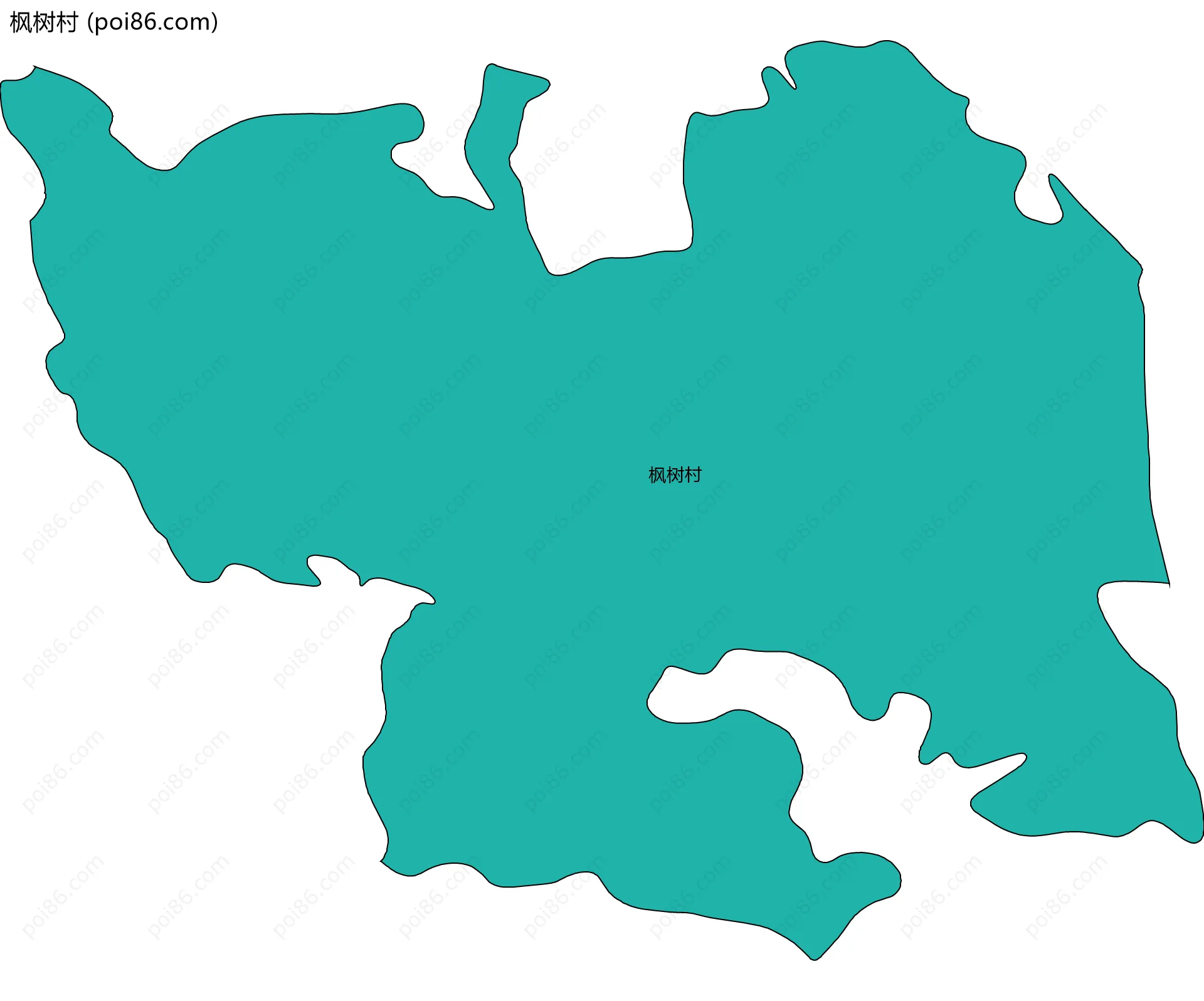 枫树村边界地图