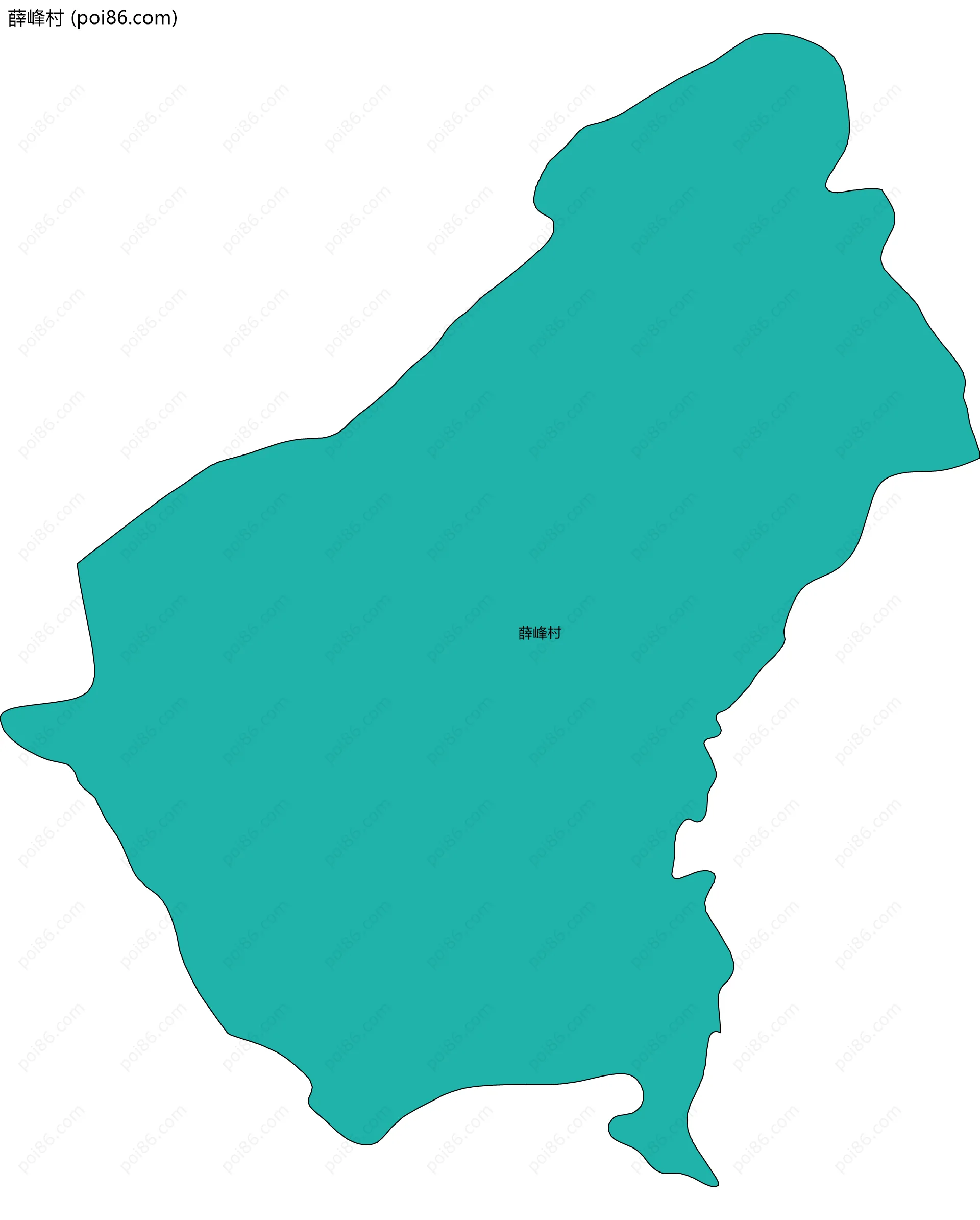 薛峰村边界地图