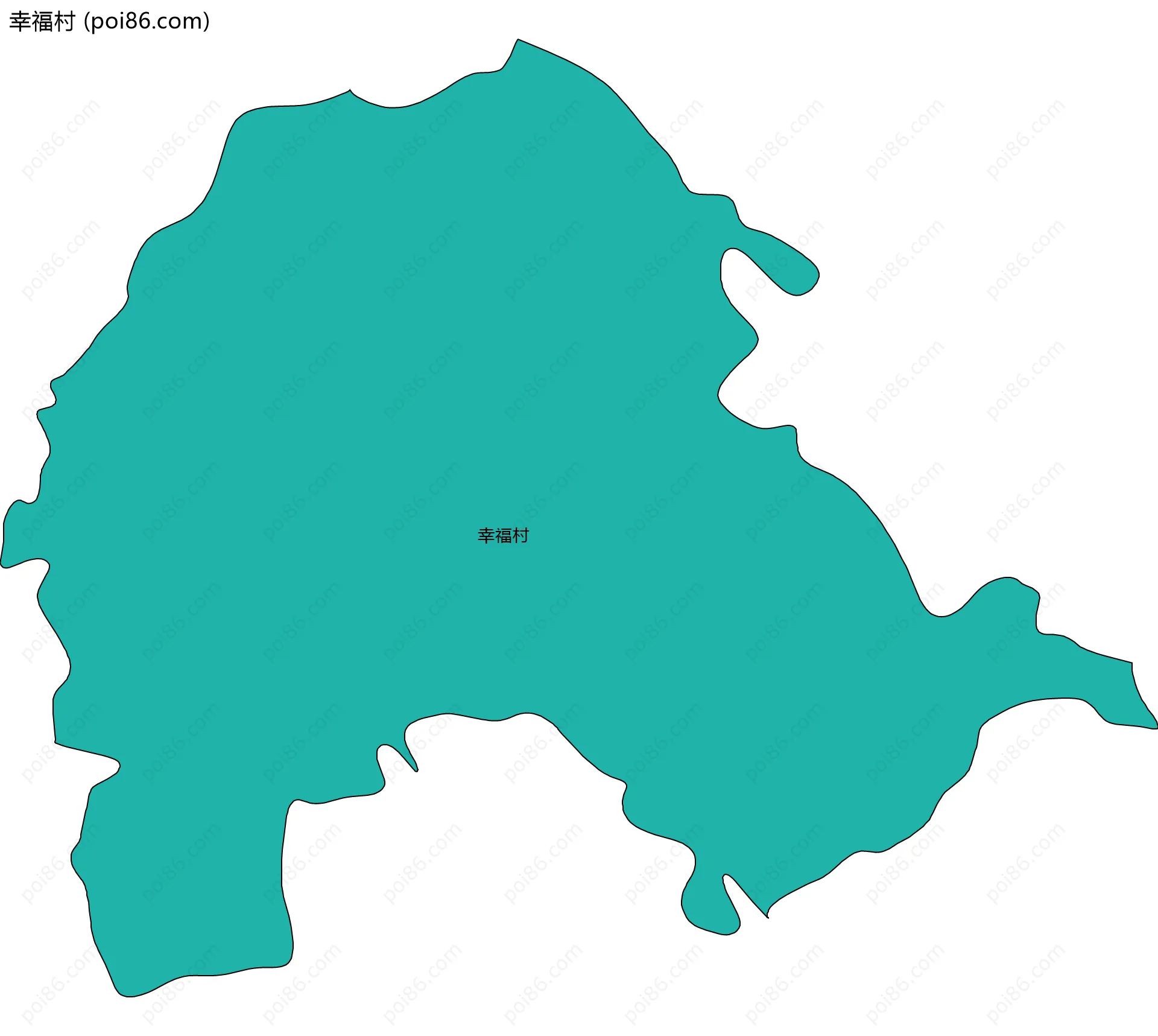 幸福村边界地图