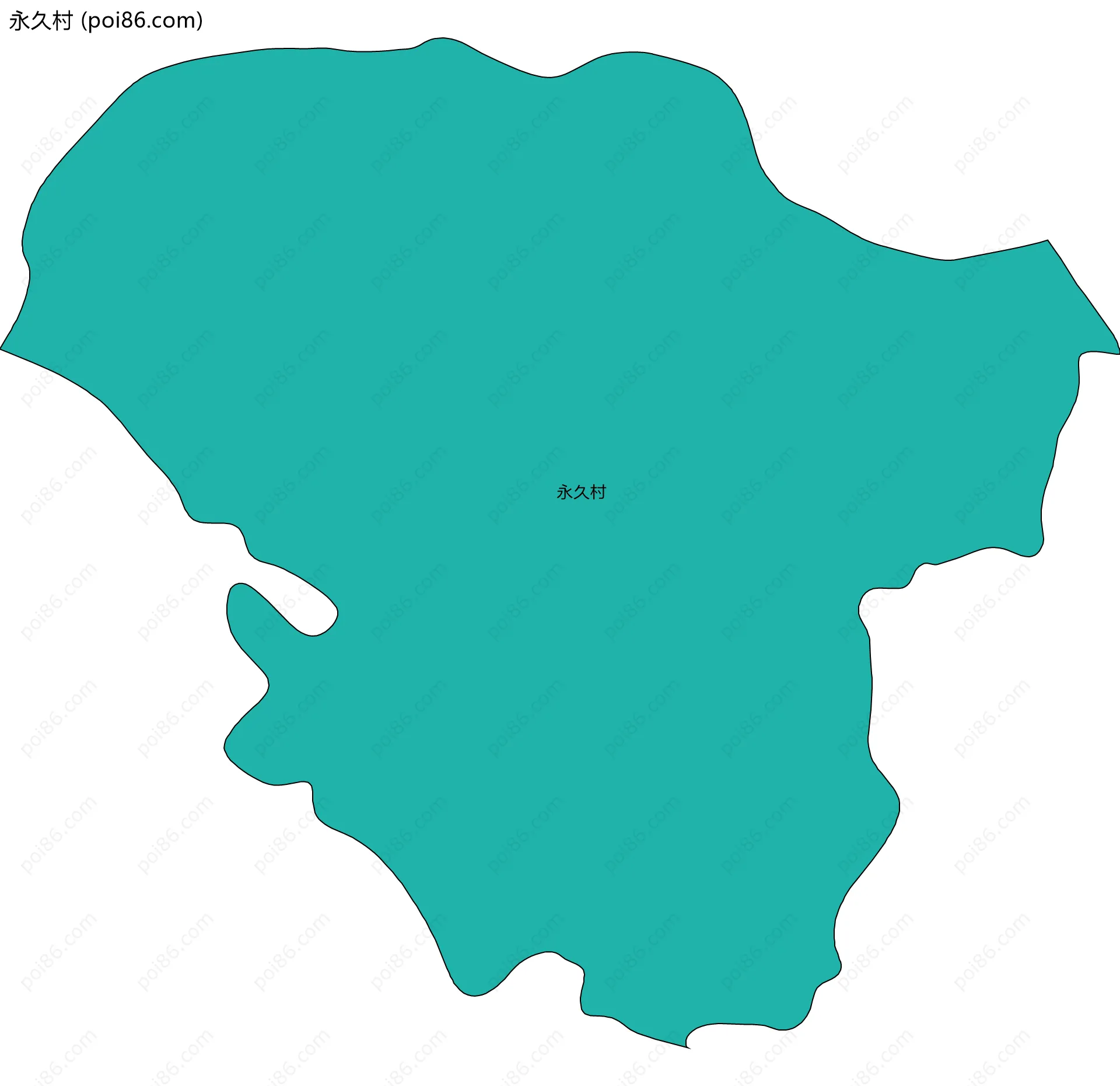 永久村边界地图