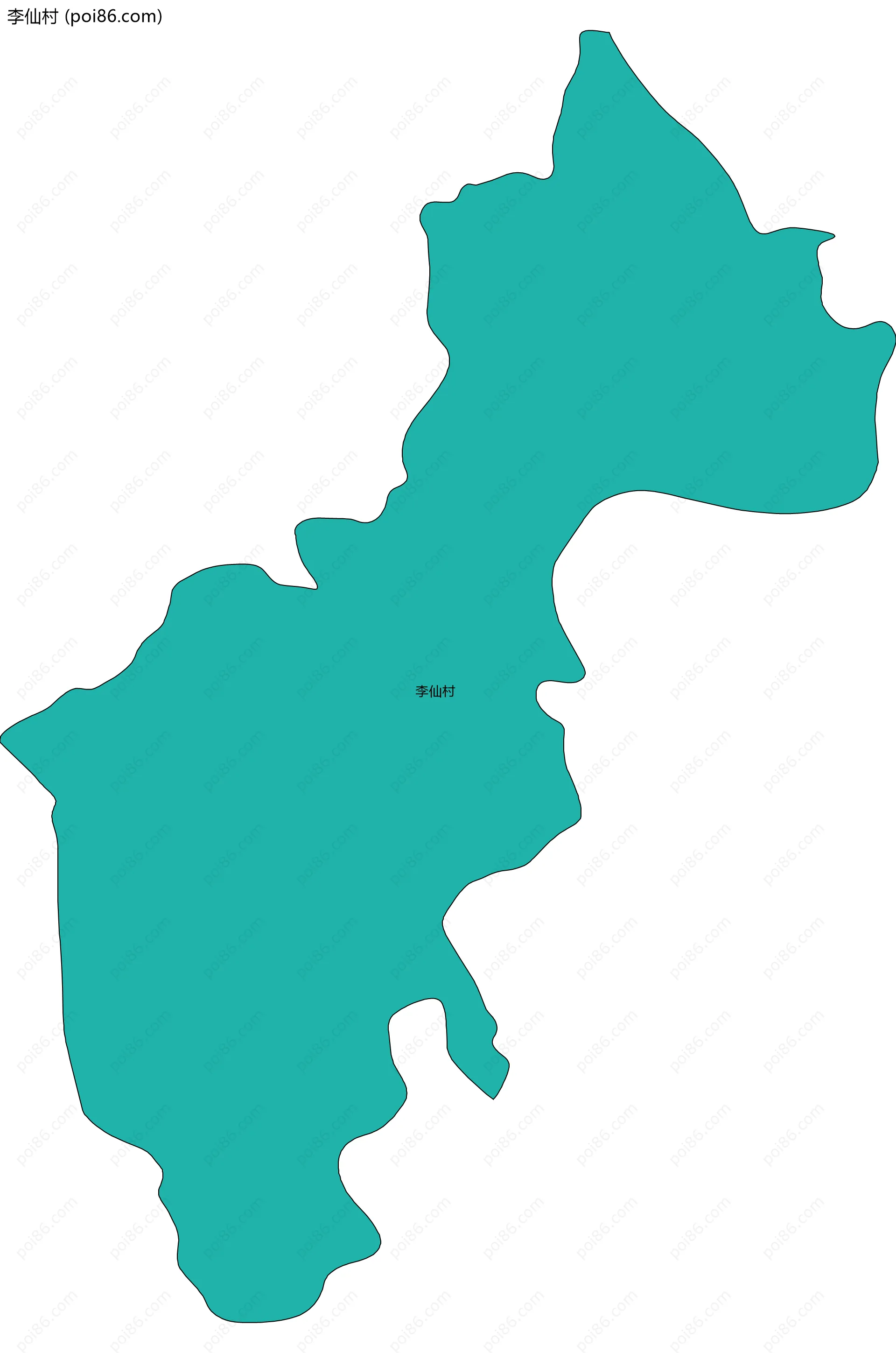 李仙村边界地图