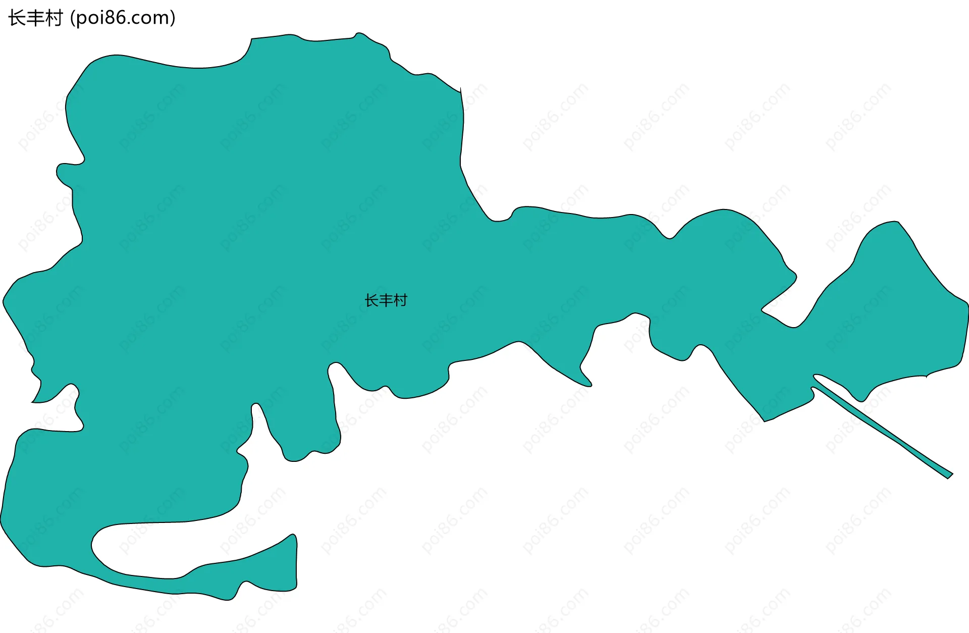 长丰村边界地图