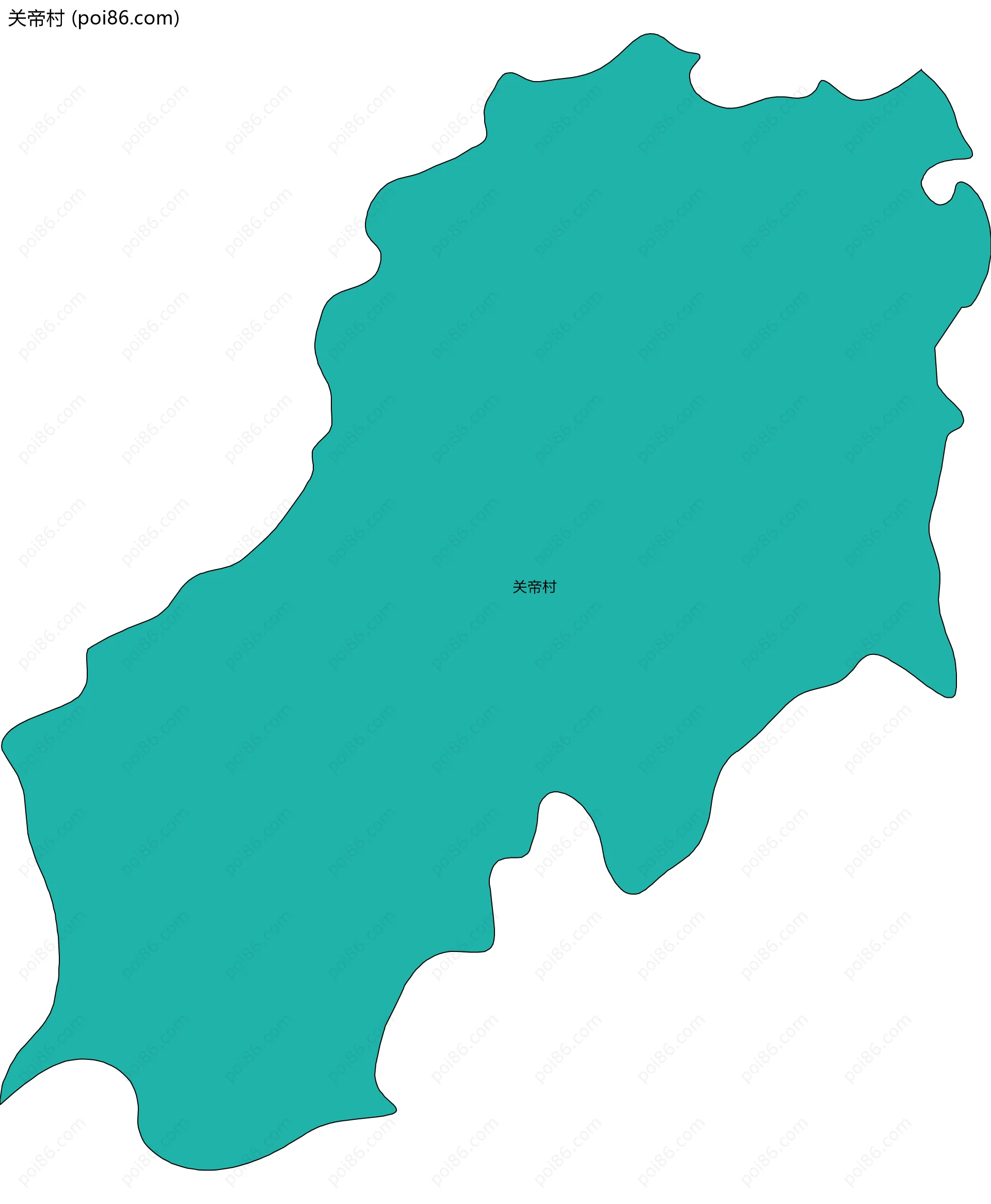 关帝村边界地图