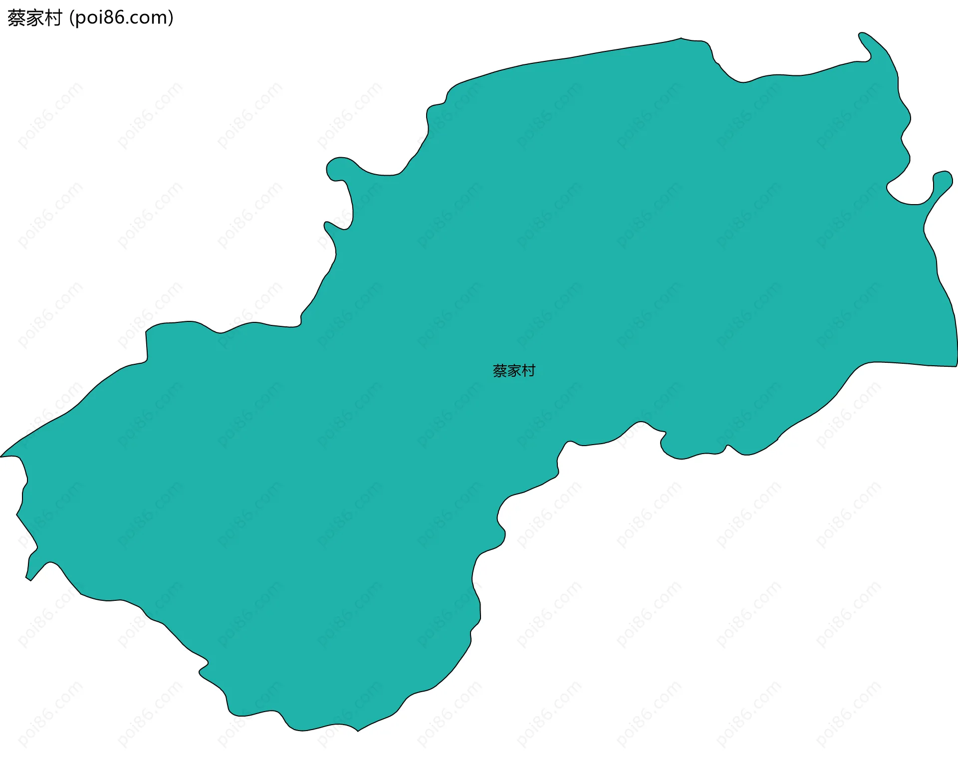 蔡家村边界地图