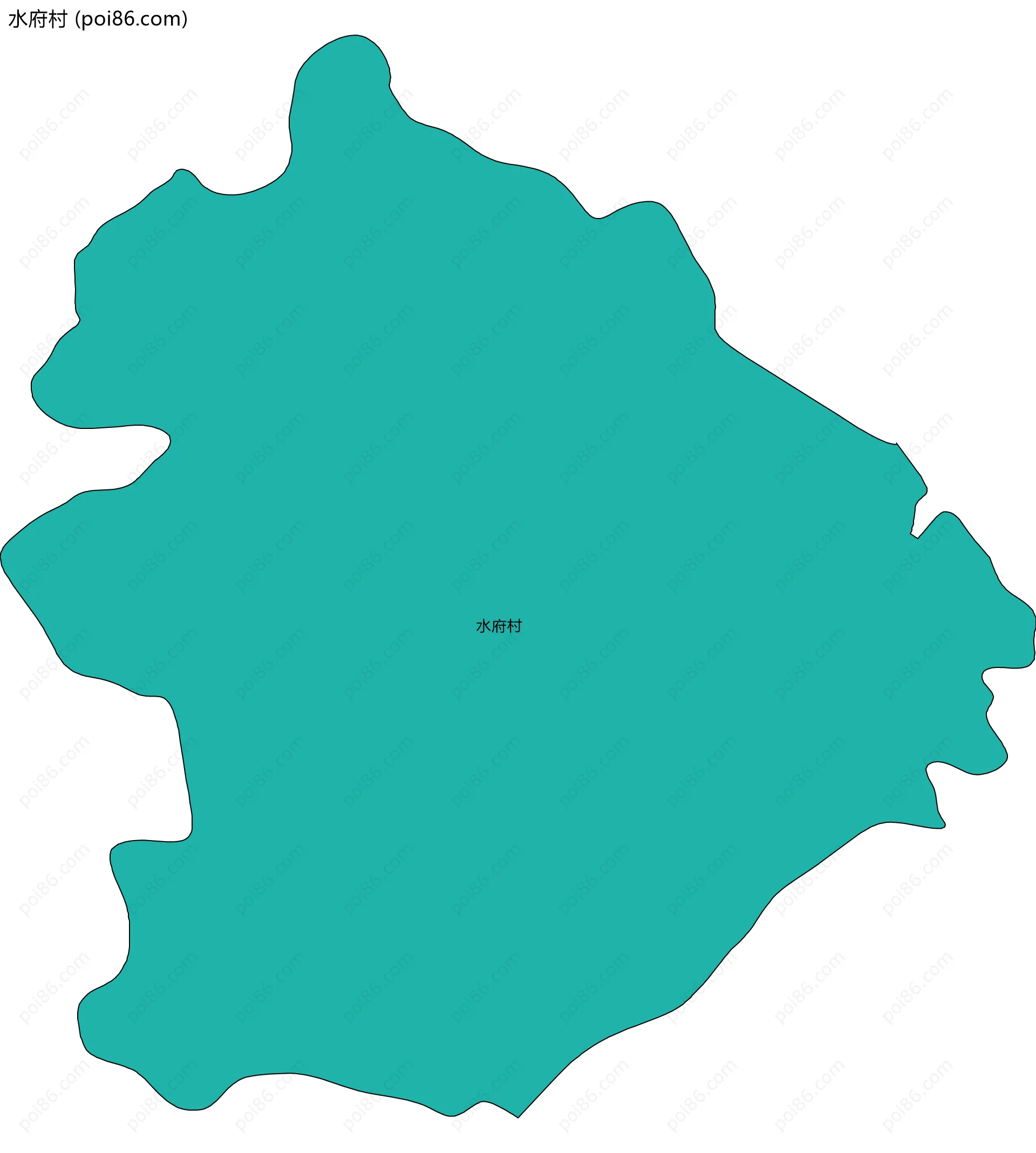 水府村边界地图