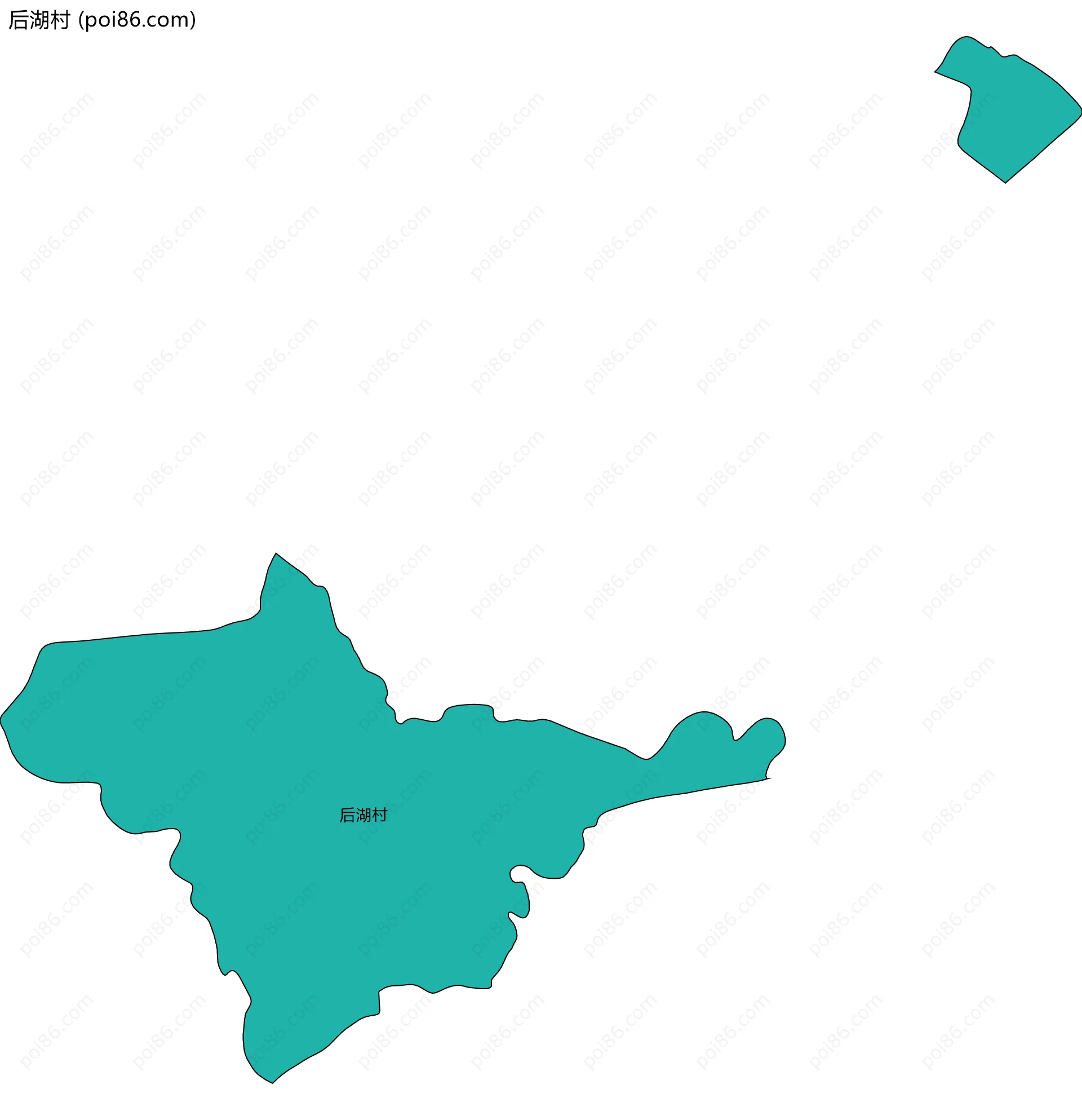 后湖村边界地图