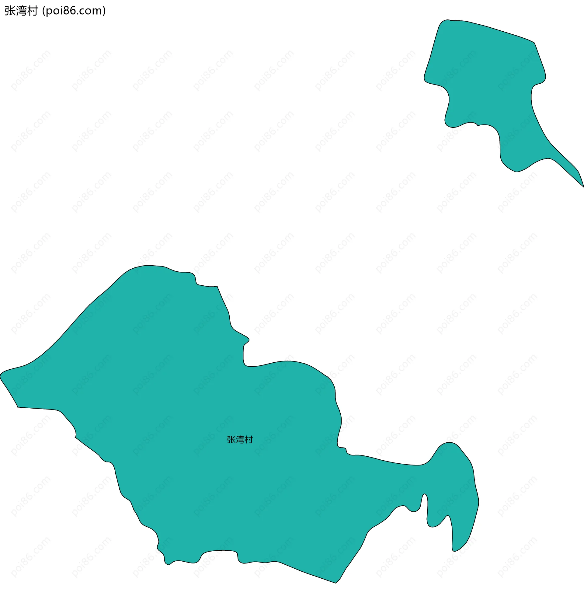张湾村边界地图
