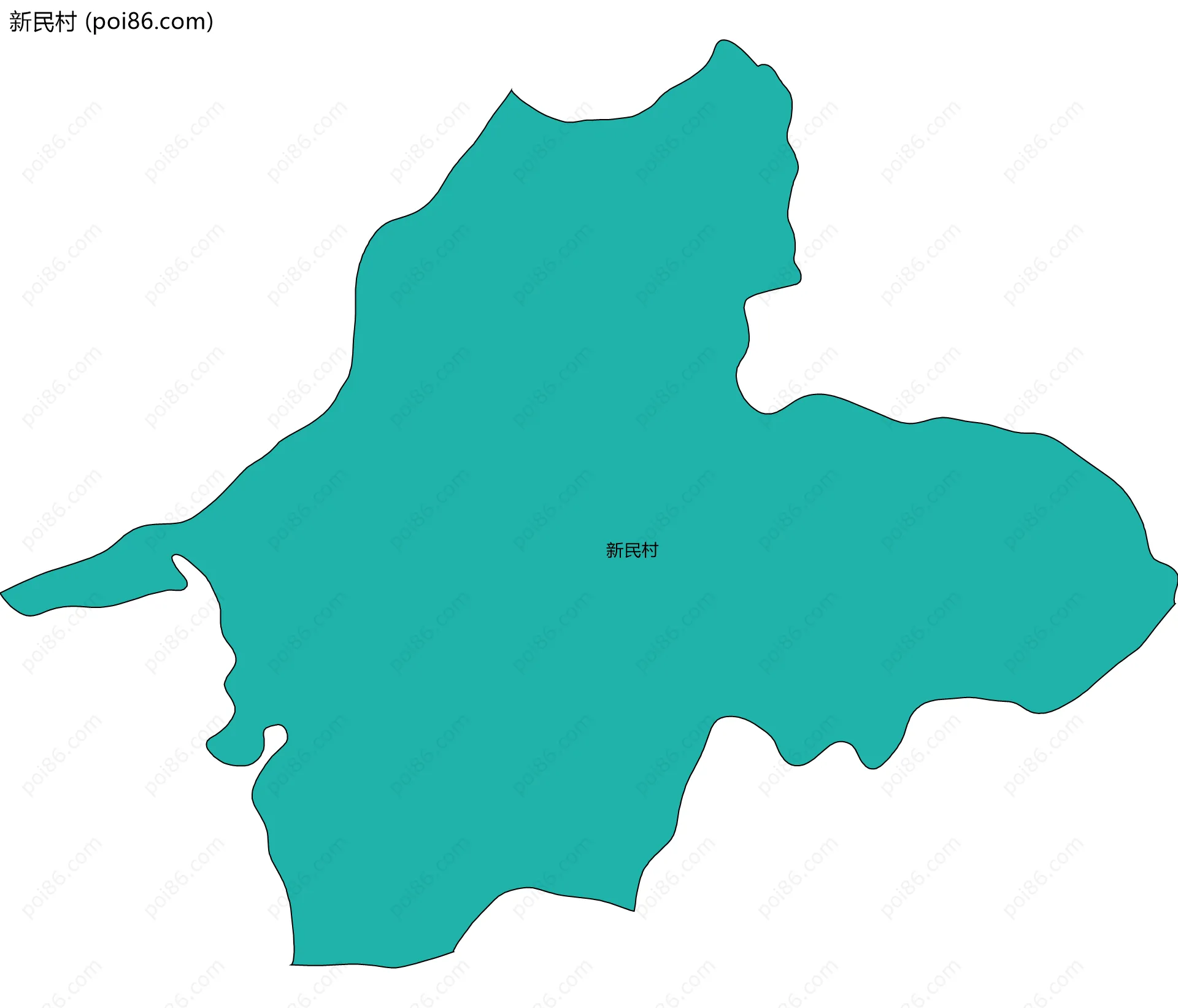 新民村边界地图