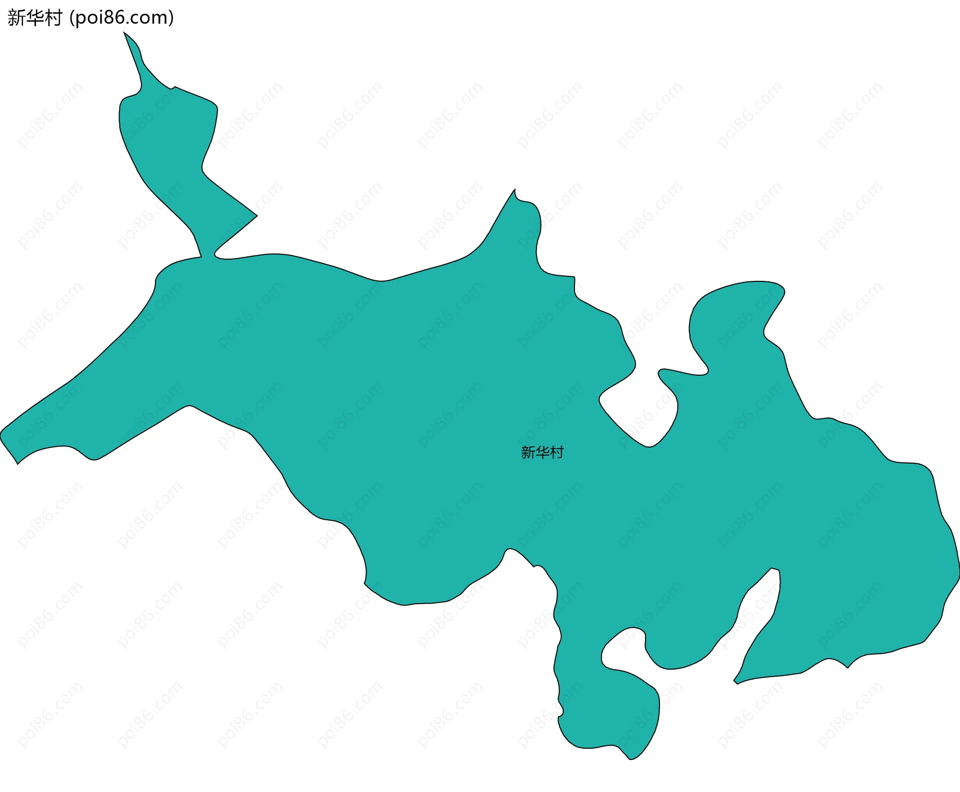 新华村边界地图