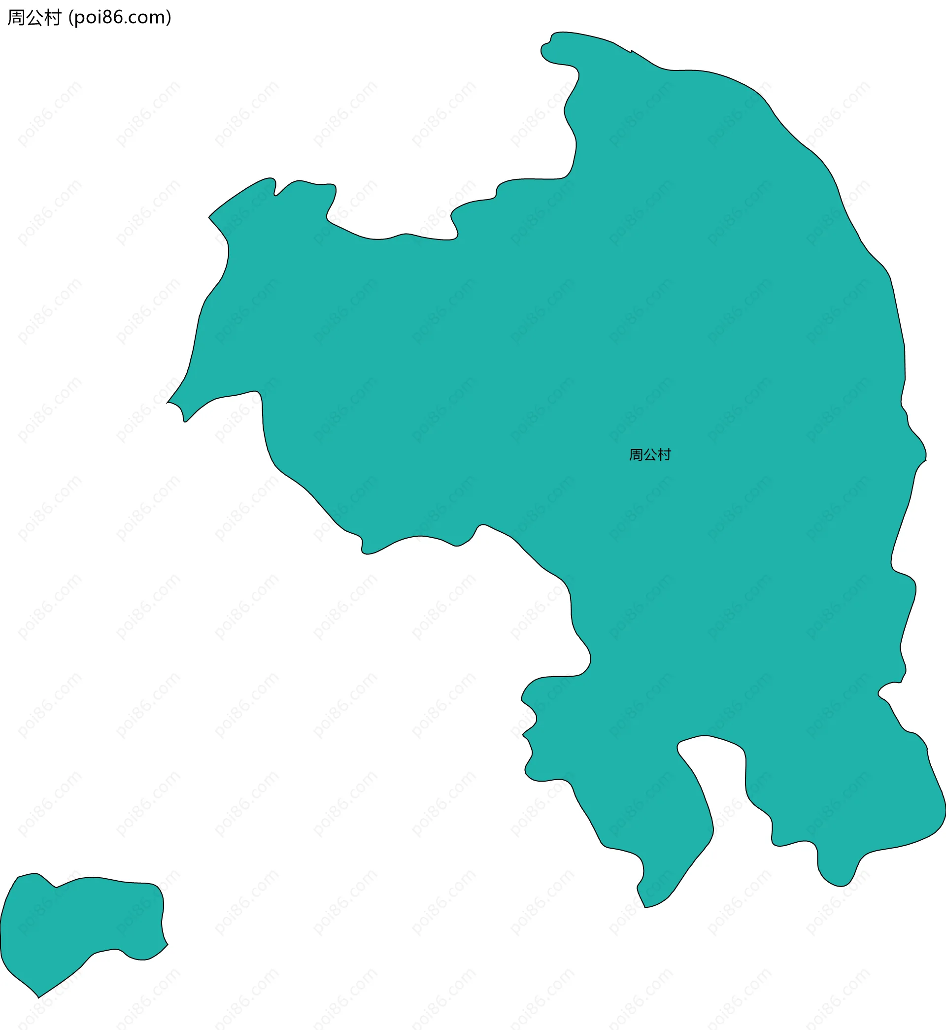 周公村边界地图