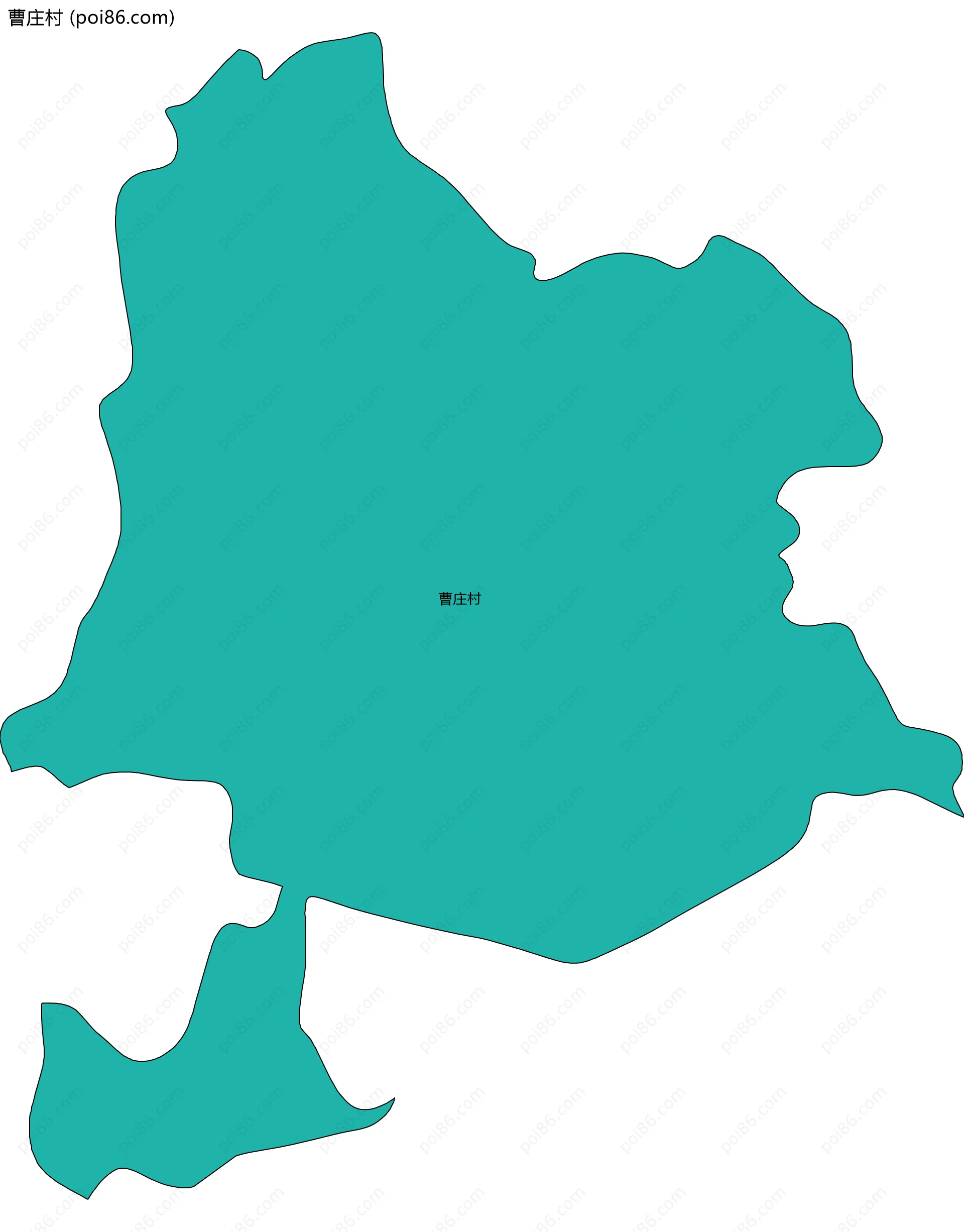 曹庄村边界地图