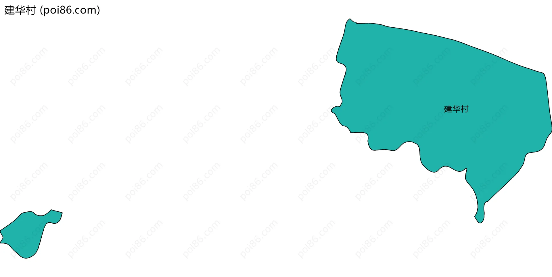 建华村边界地图
