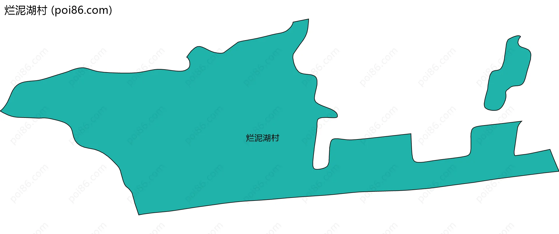 烂泥湖村边界地图