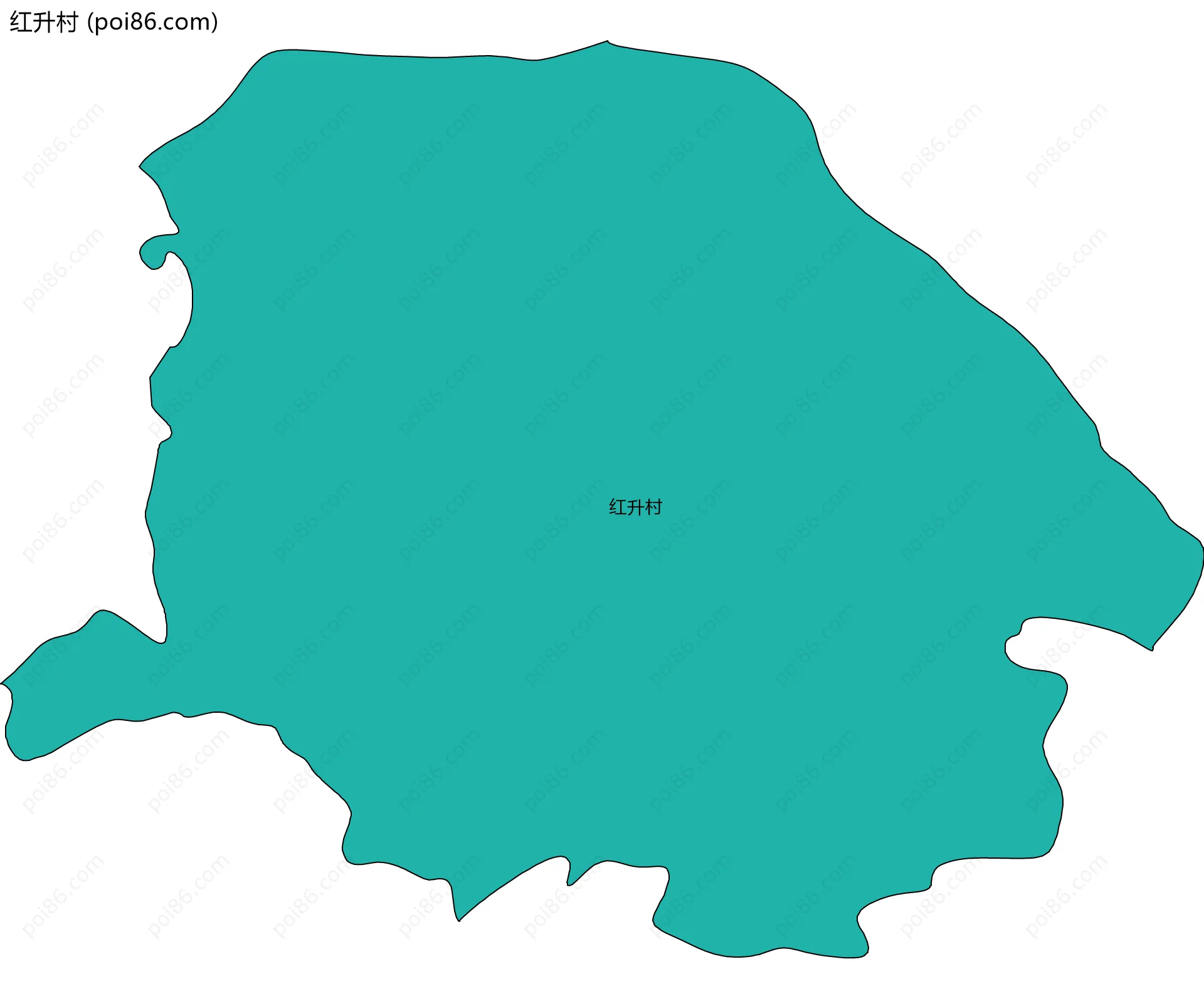 红升村边界地图