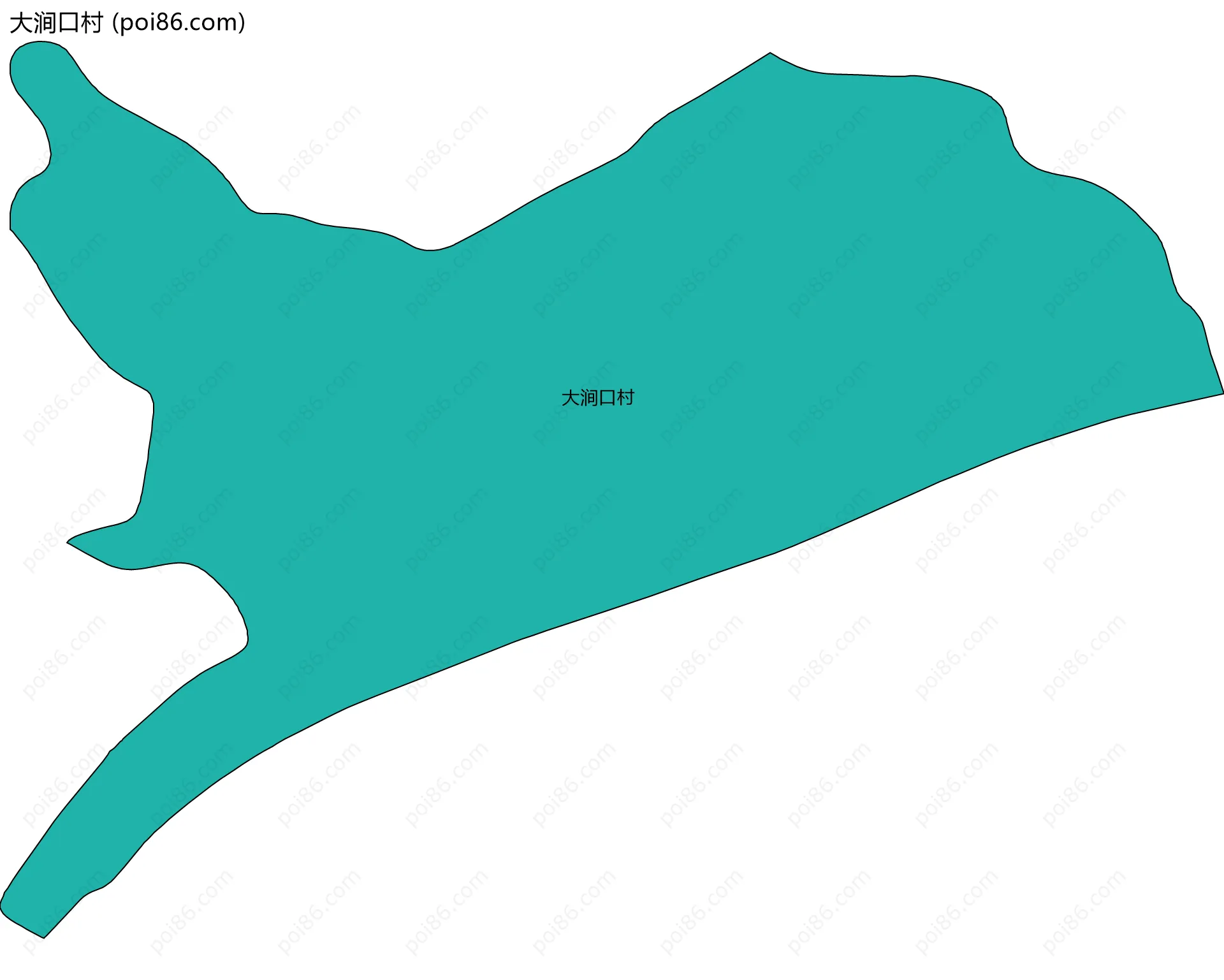 大涧口村边界地图