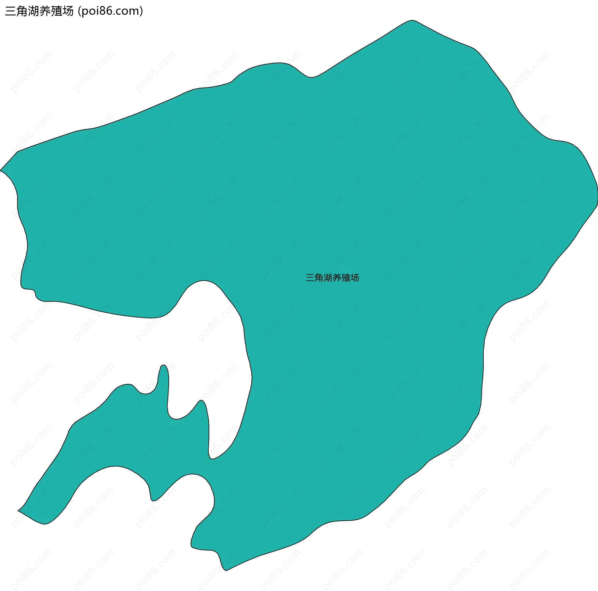 三角湖养殖场边界地图