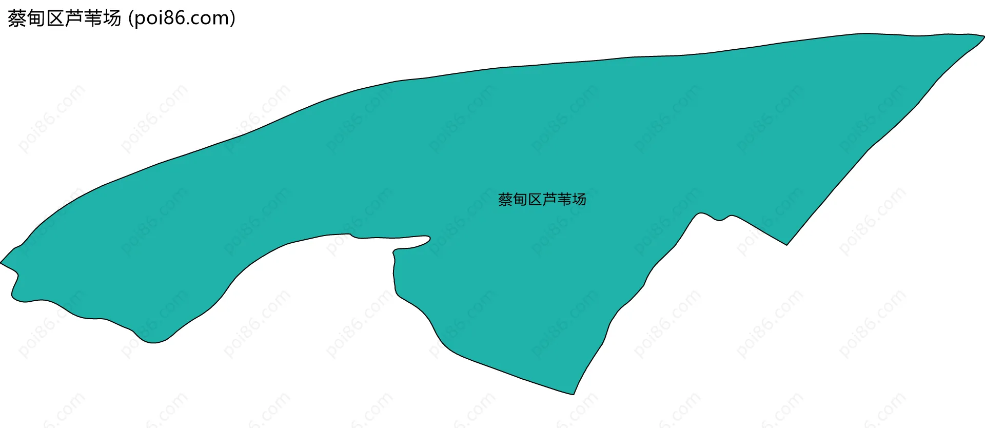 蔡甸区芦苇场边界地图