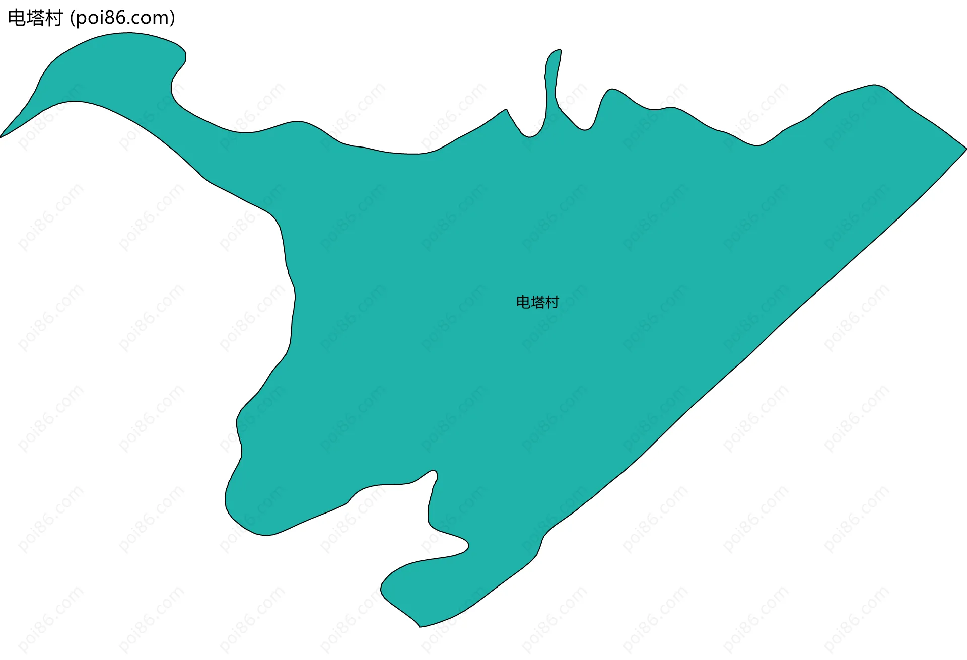 电塔村边界地图