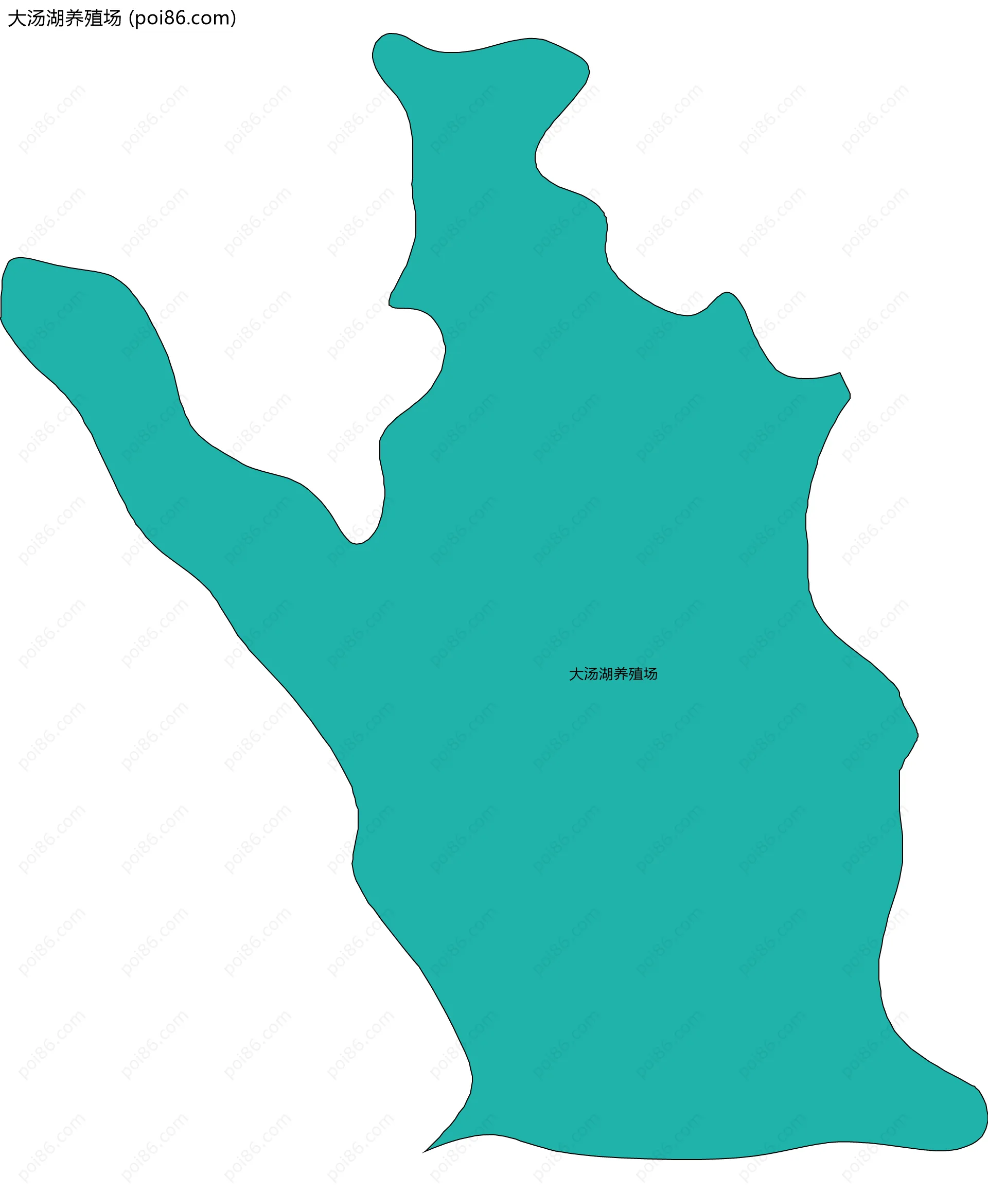 大汤湖养殖场边界地图