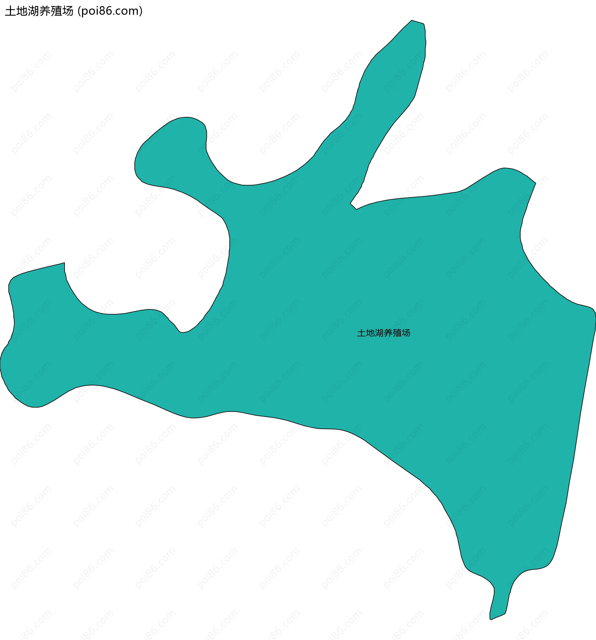 土地湖养殖场边界地图